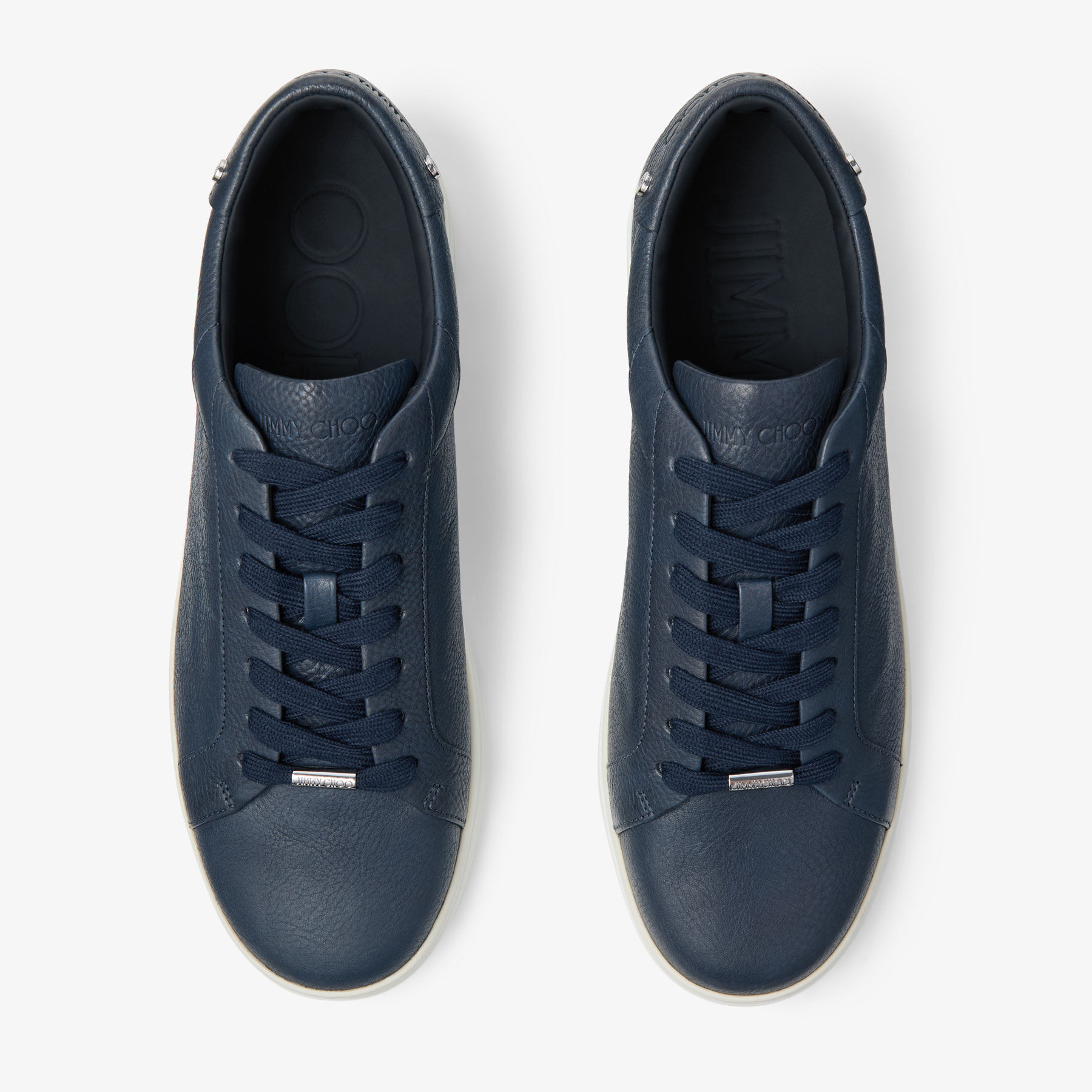 Rome M Navy Leather Trainers