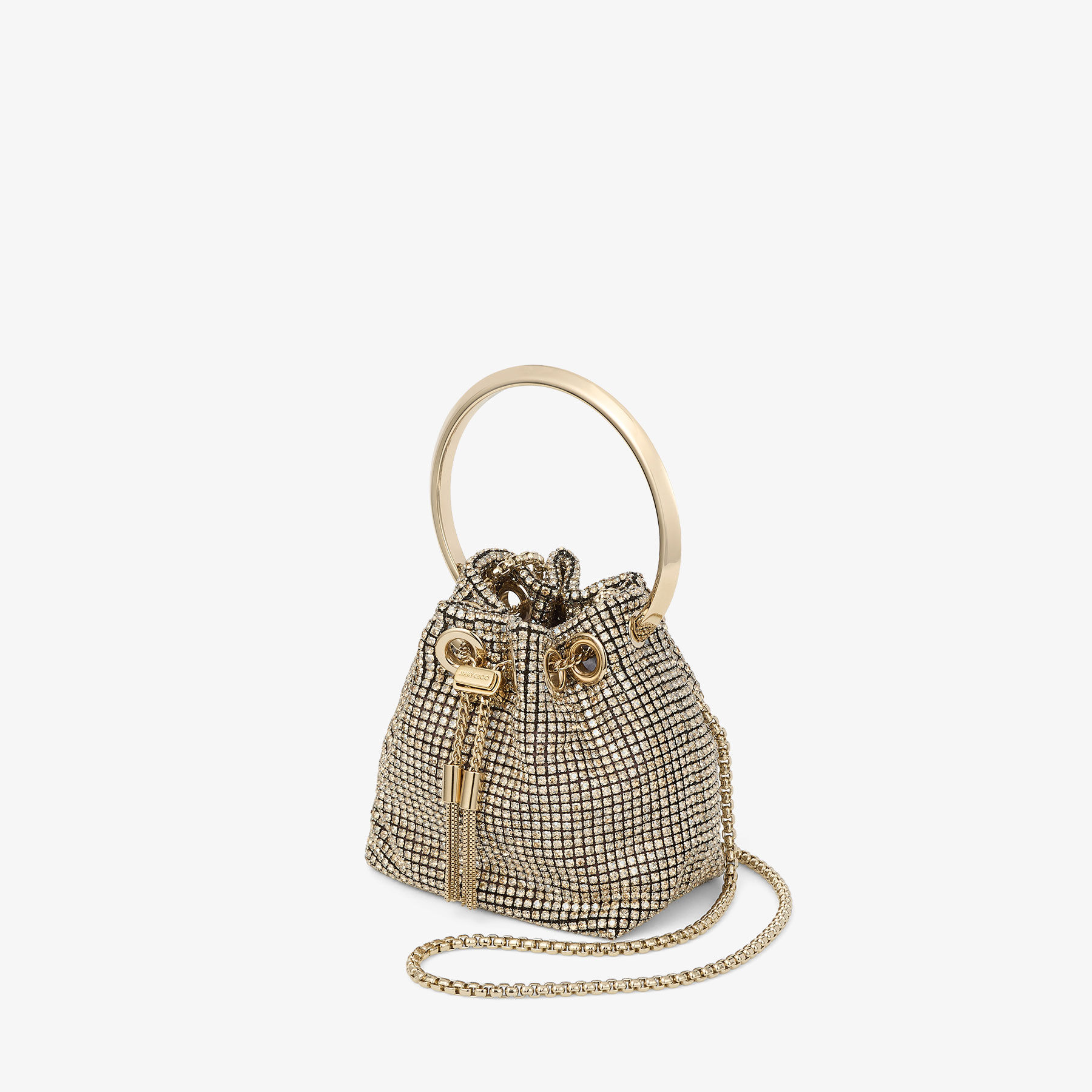 Micro Bon Bon Champagne Crystal Mesh Mini Bag