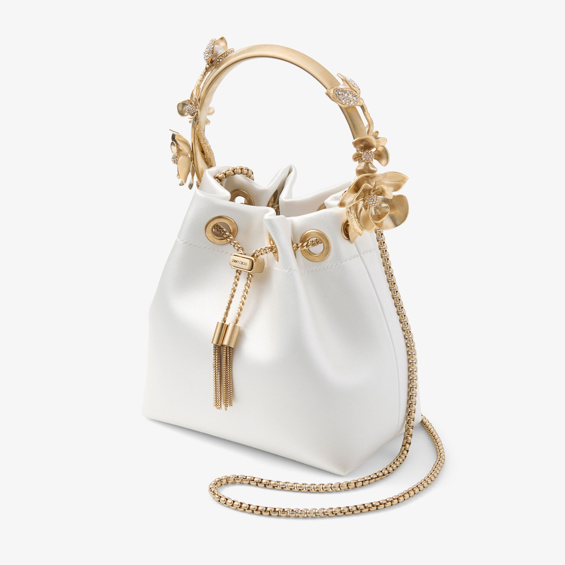 Bon Bon Ivory Satin Flower Bag