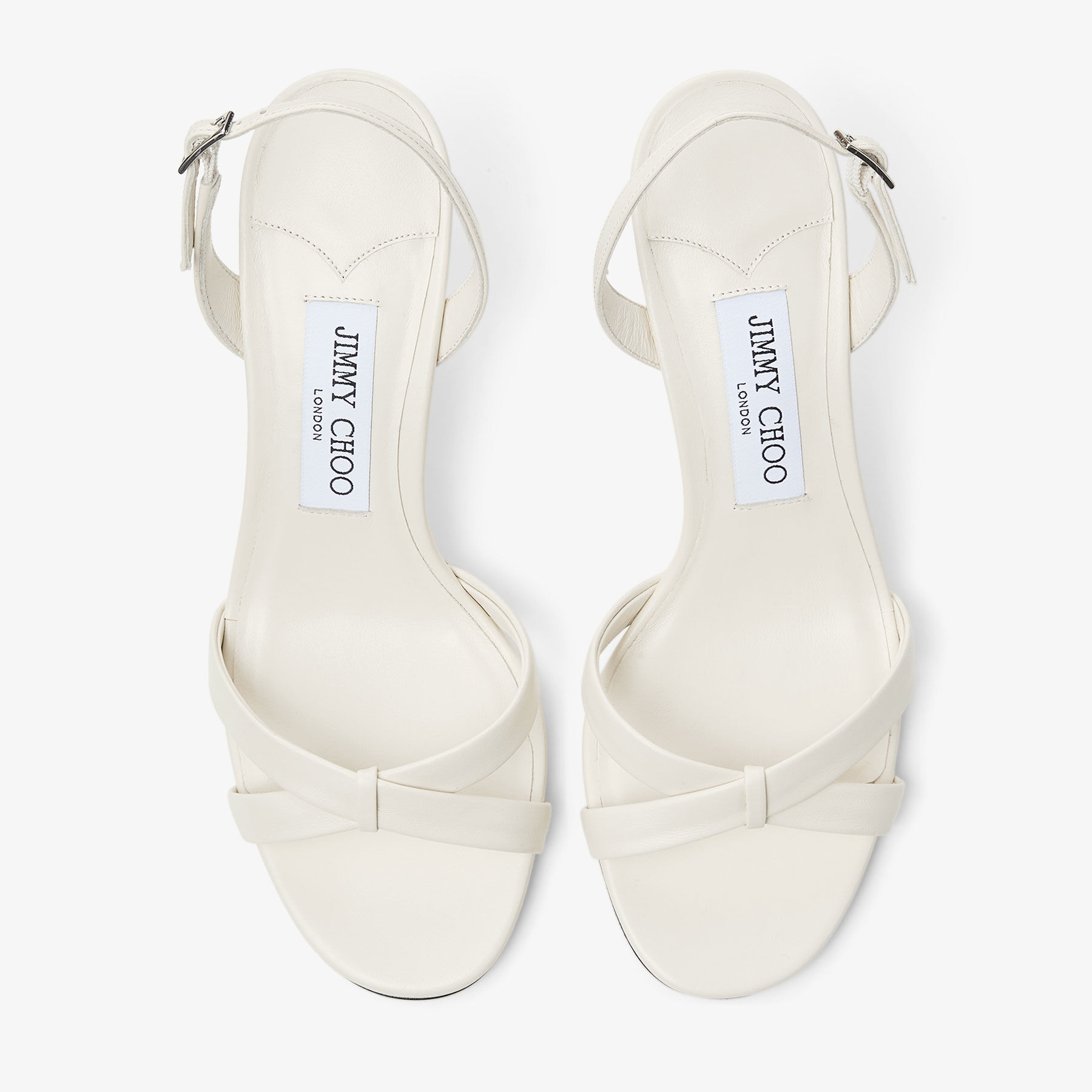 Elsy 70 Latte Nappa Leather Crossover Slingback