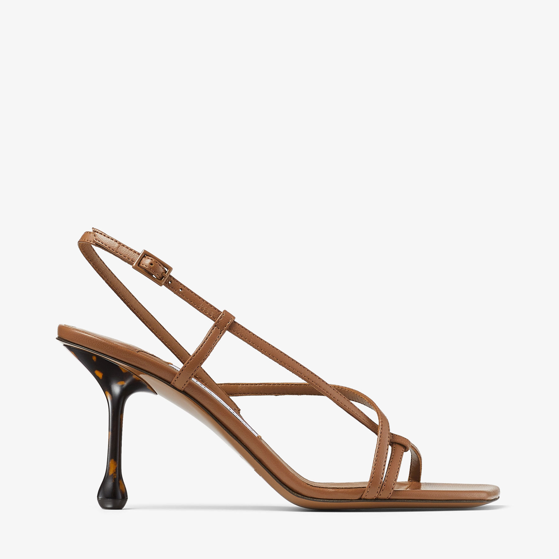 Etana 80 Tan/Tortoise Nappa Leather Sandals