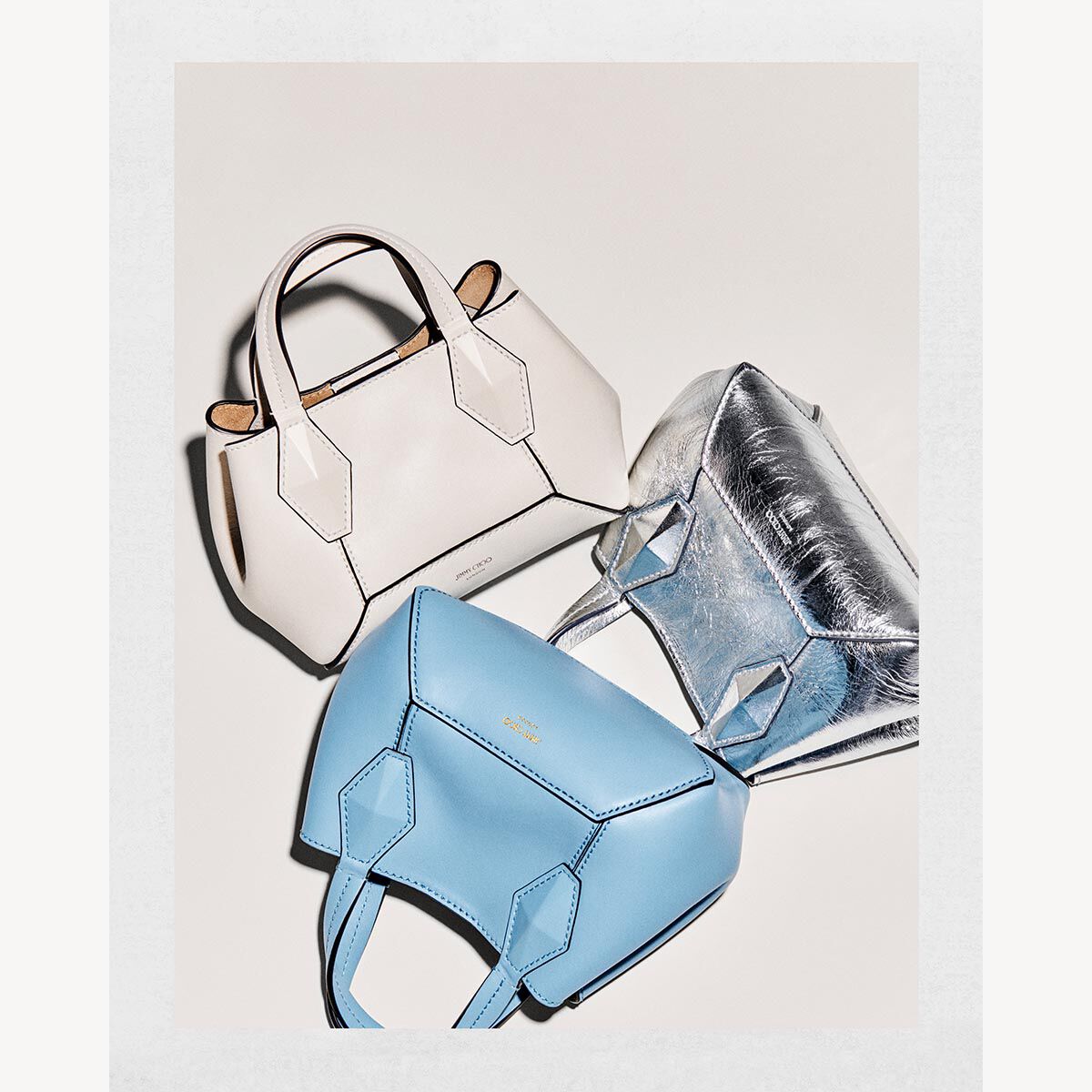 Diamond Tote XS Latte Leather Mini Tote Bag