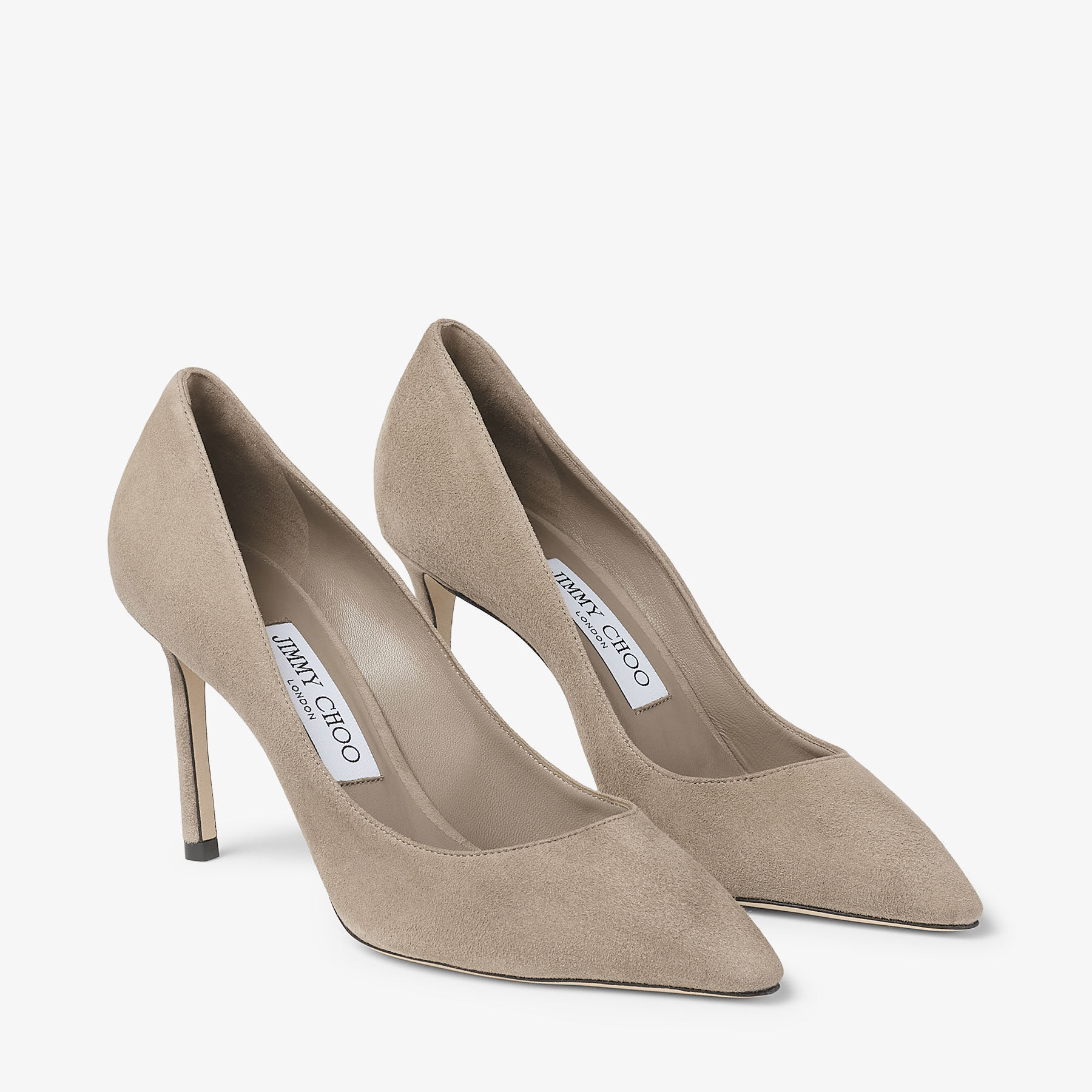Romy 85 Taupe Suede Pumps