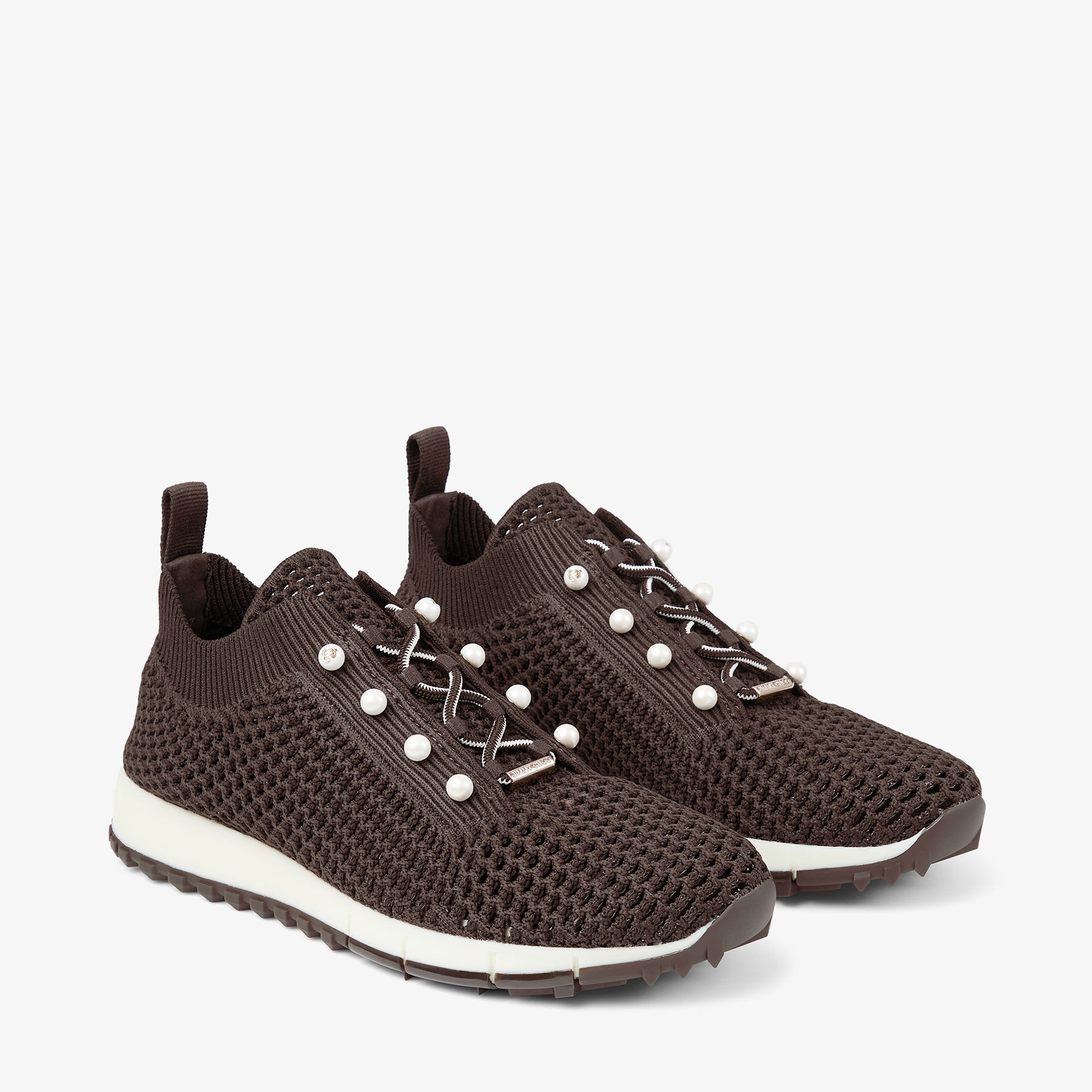 Veles Coffee Crochet Knit Trainers