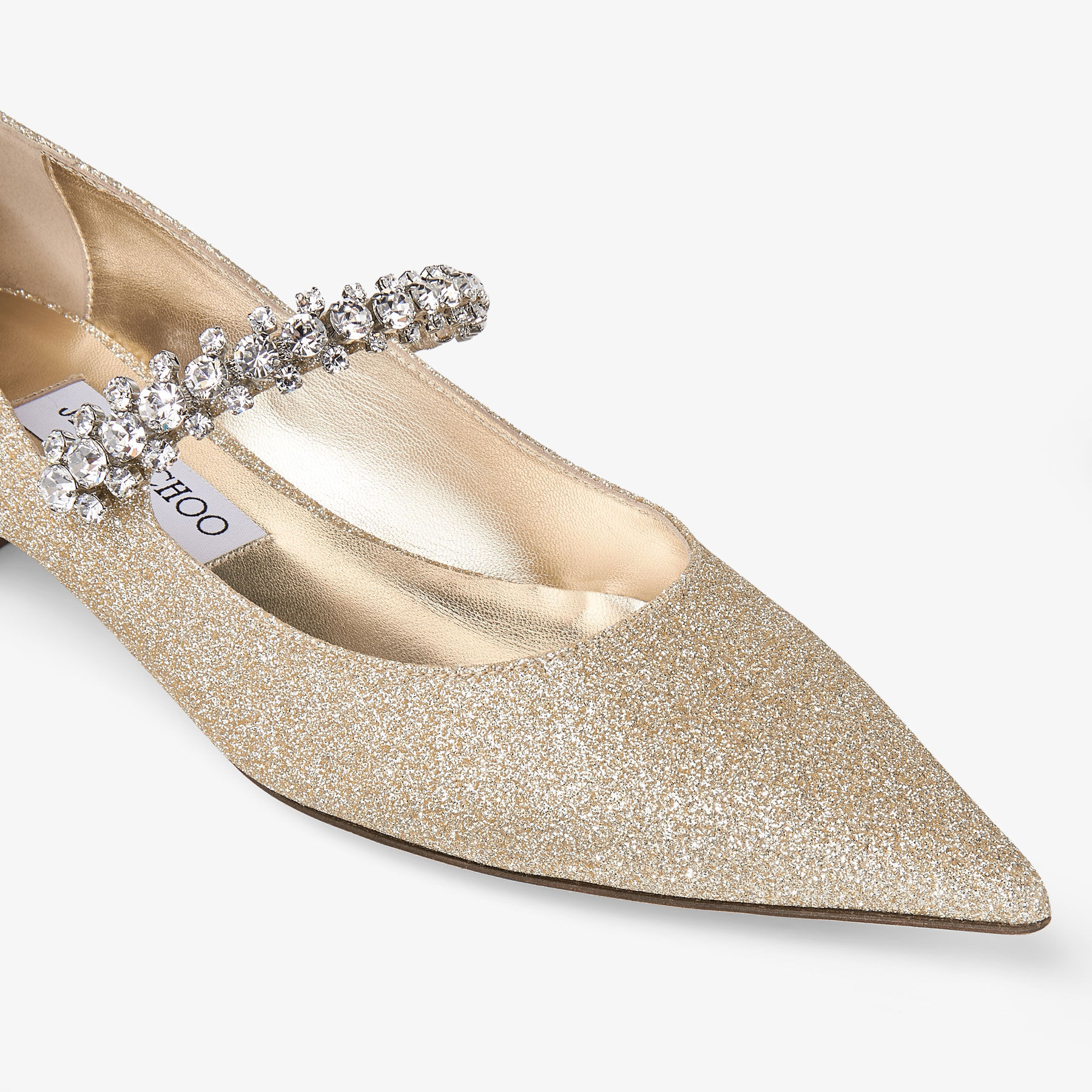 Bing Pump Flat Gold Glitter Flats