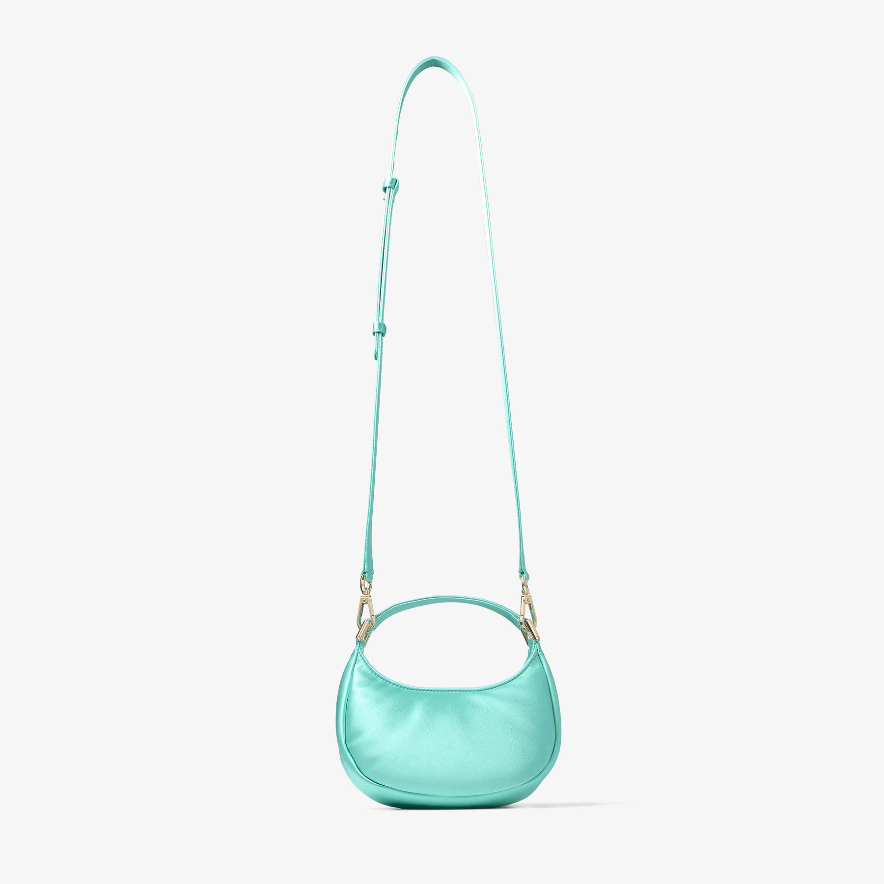 Edie Hobo Mini Aqua Green Satin Mini Bag