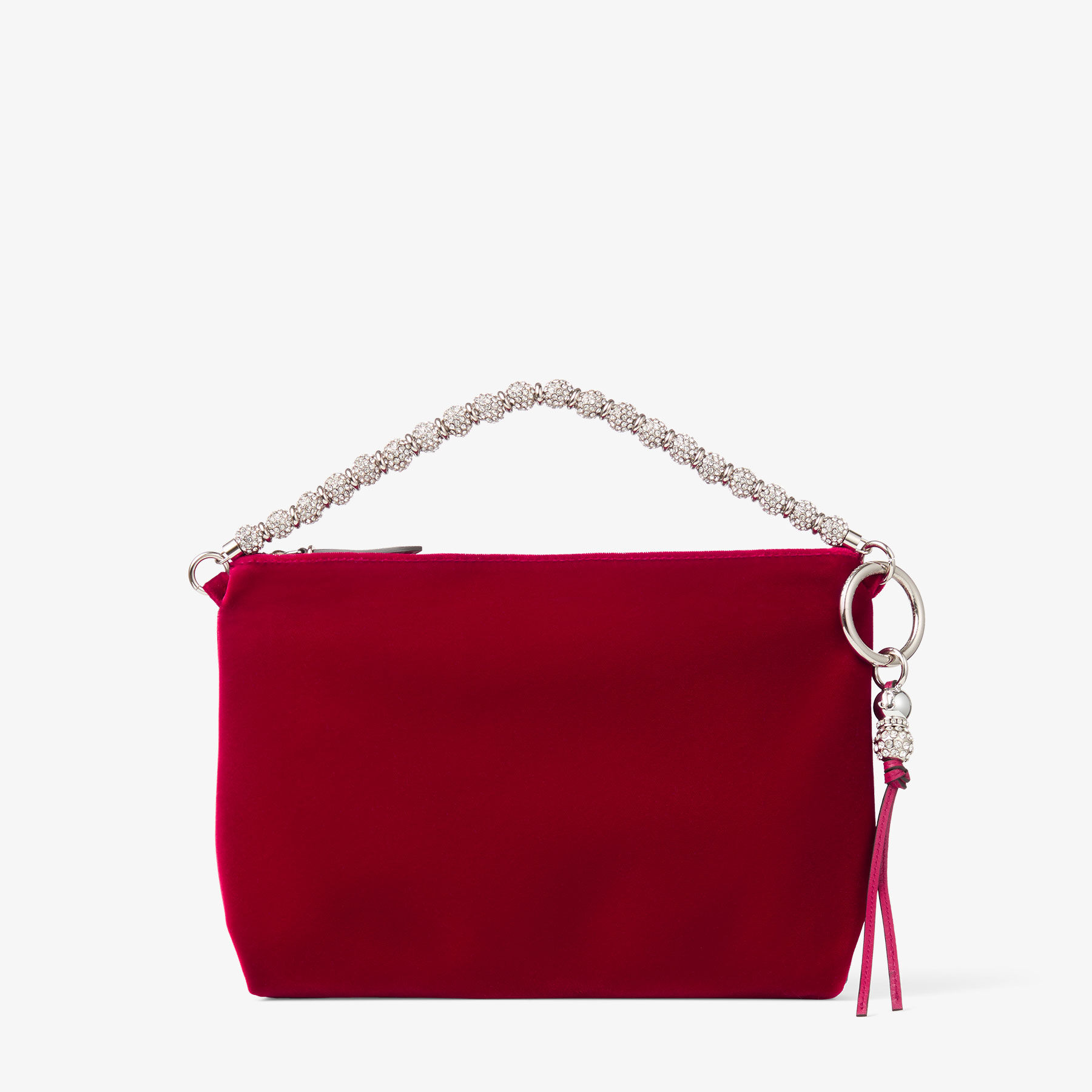 Callie Ruby Red Velvet Clutch Bag