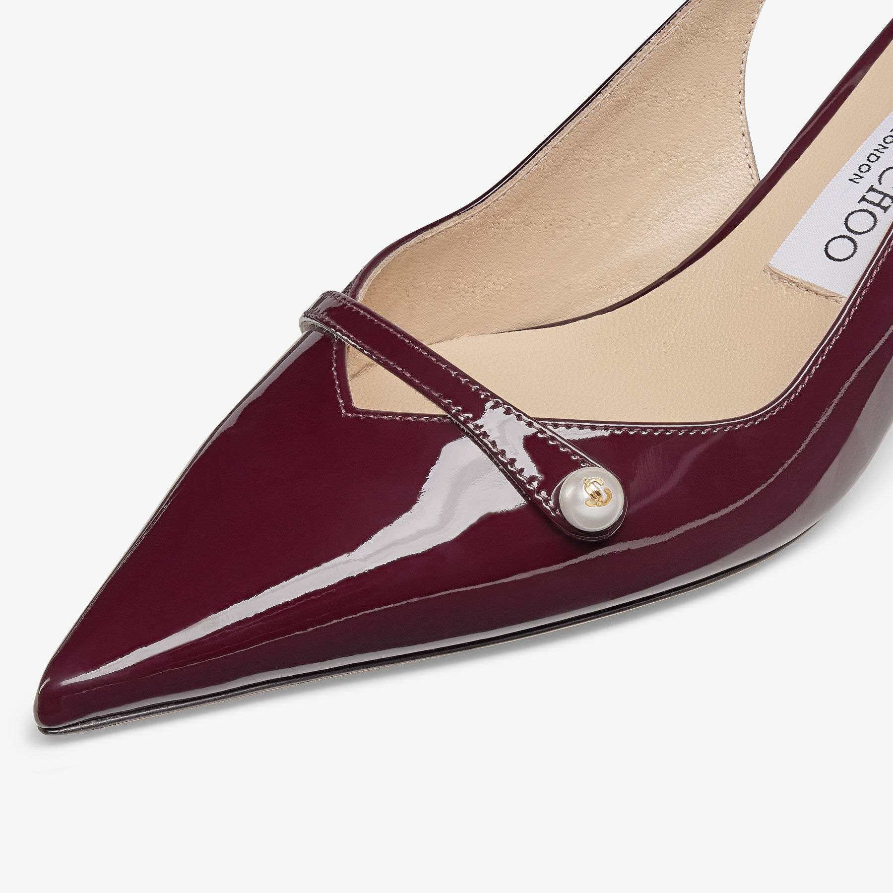 Amita 45 Garnet Patent Leather Pumps