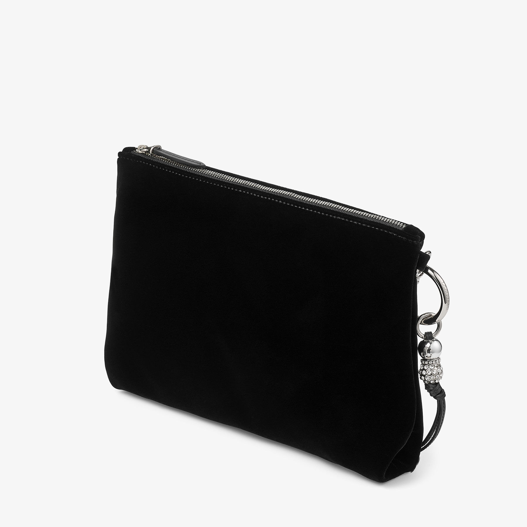 Callie Black Velvet Clutch Bag