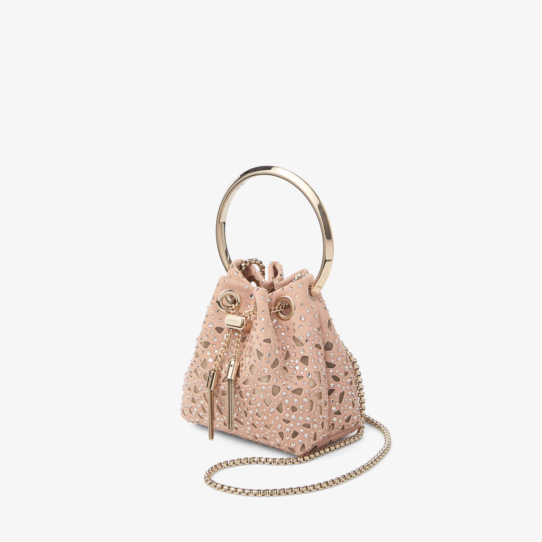 Micro Bon Bon Macaron Suede Crystal Mini Bag