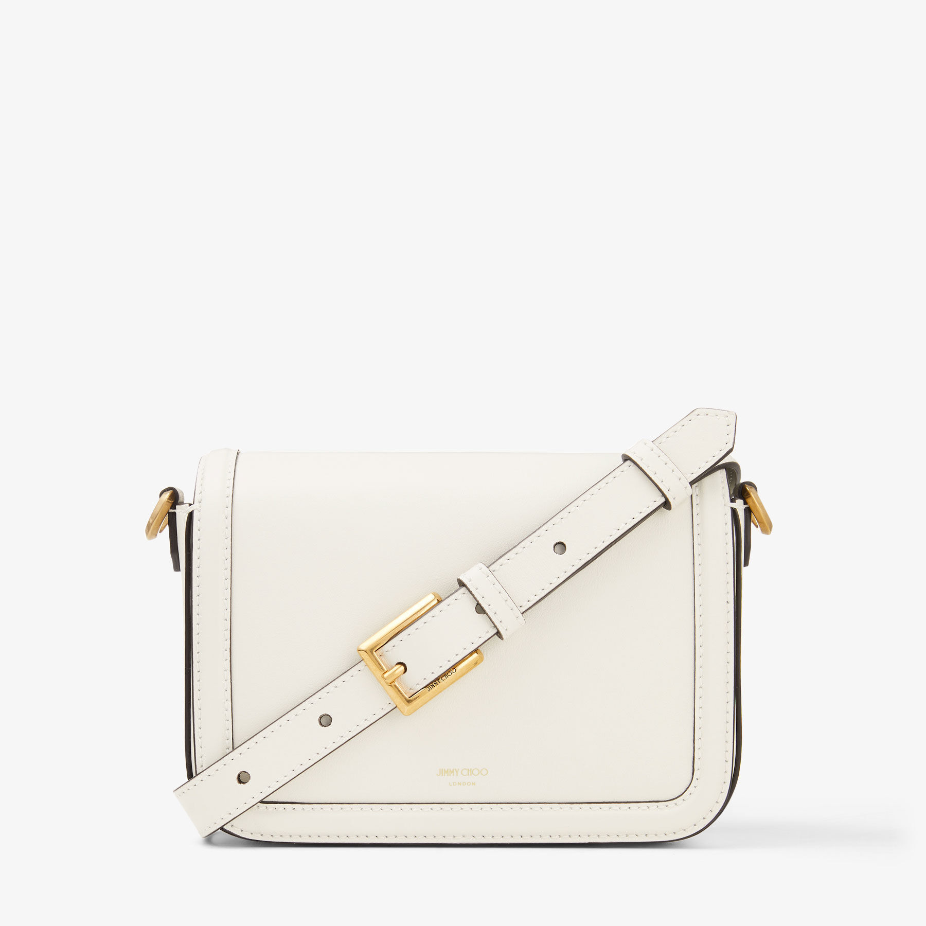Diamond Crossbody Latte Smooth Calf Leather Crossbody Bag