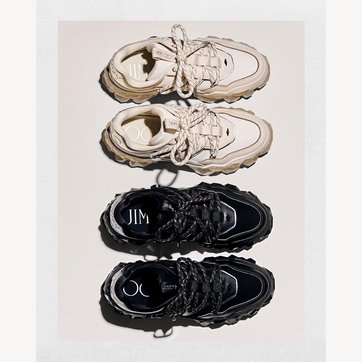 Diamond X II F Black Leather Trainers