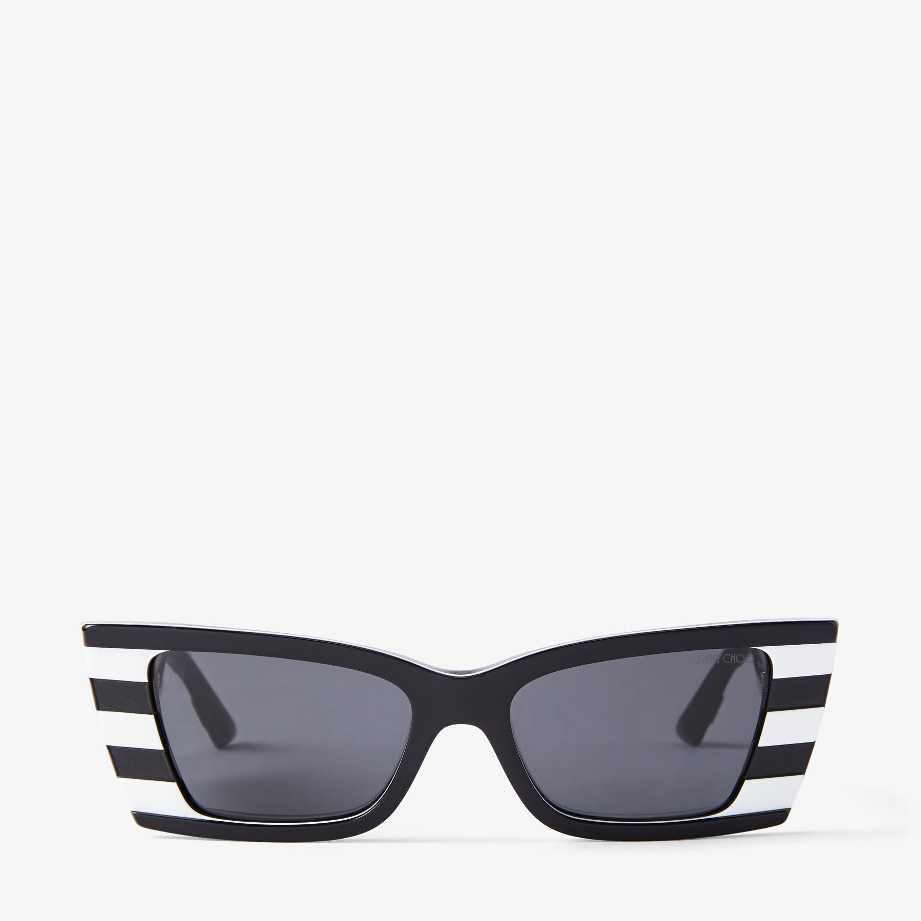 Kalila Black and White Rectangular Sunglasses