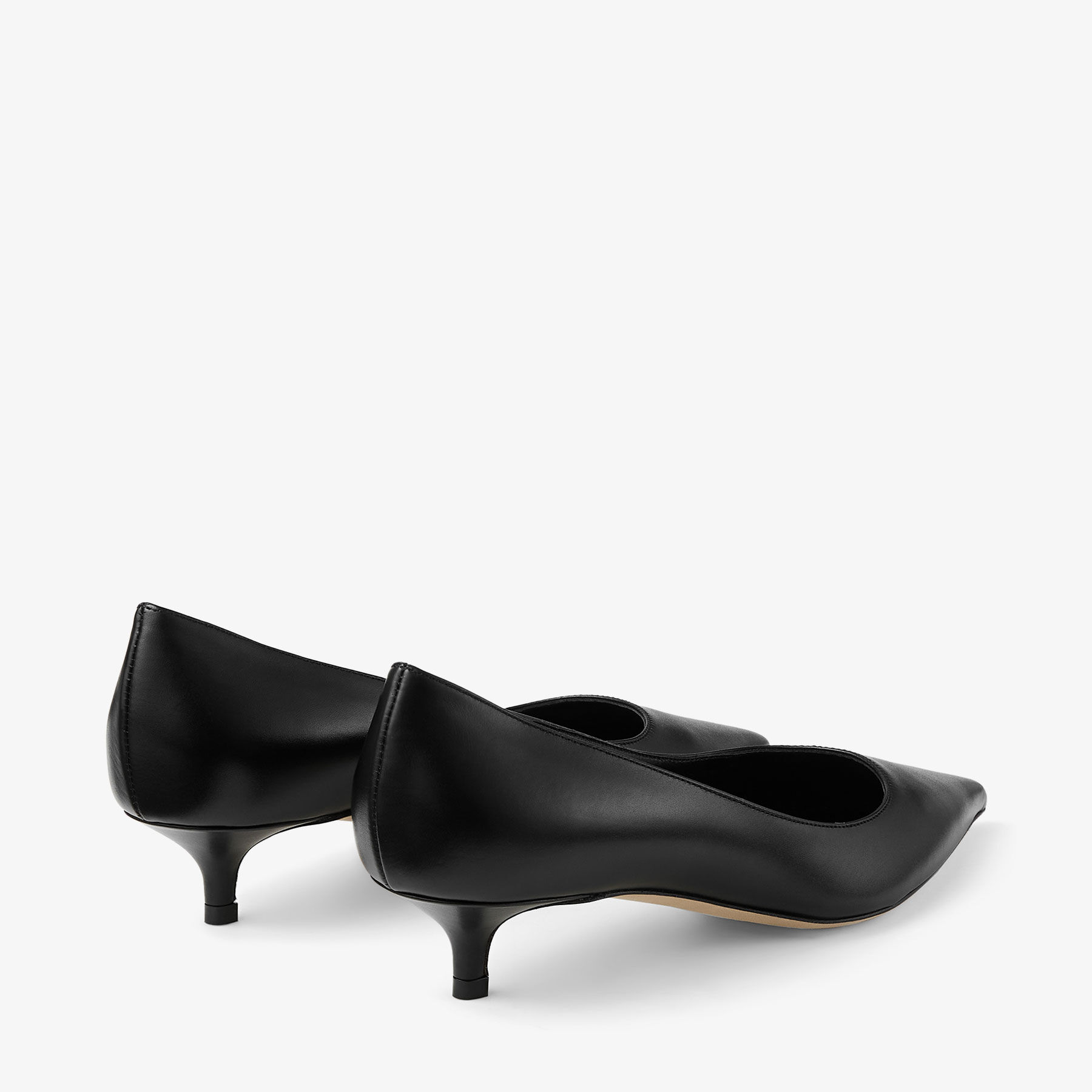 Amelia Black Calf Leather Pumps
