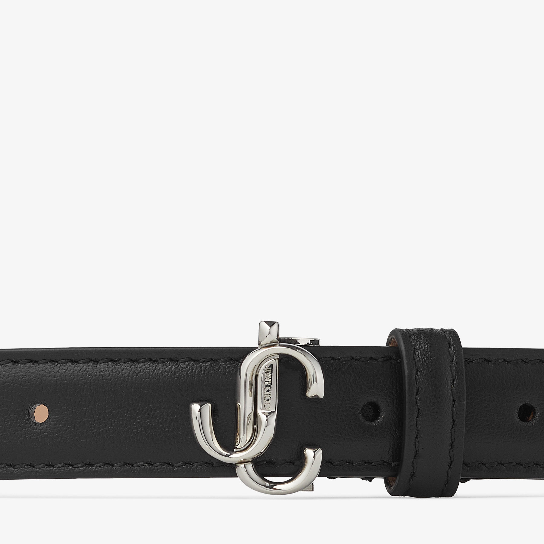 Mini Helina Black Smooth Leather Mini Belt