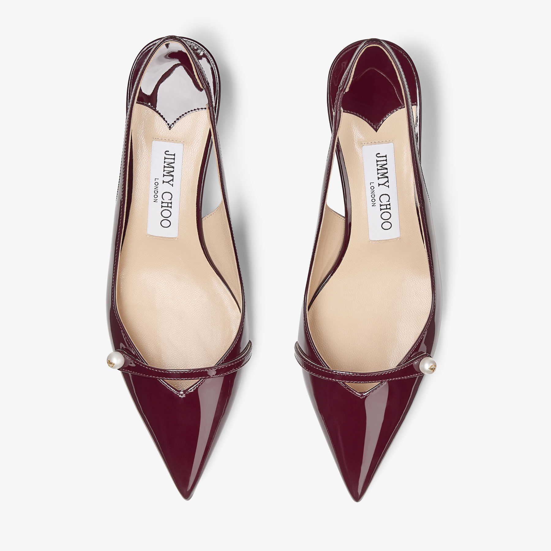 Amita 45 Garnet Patent Leather Pumps