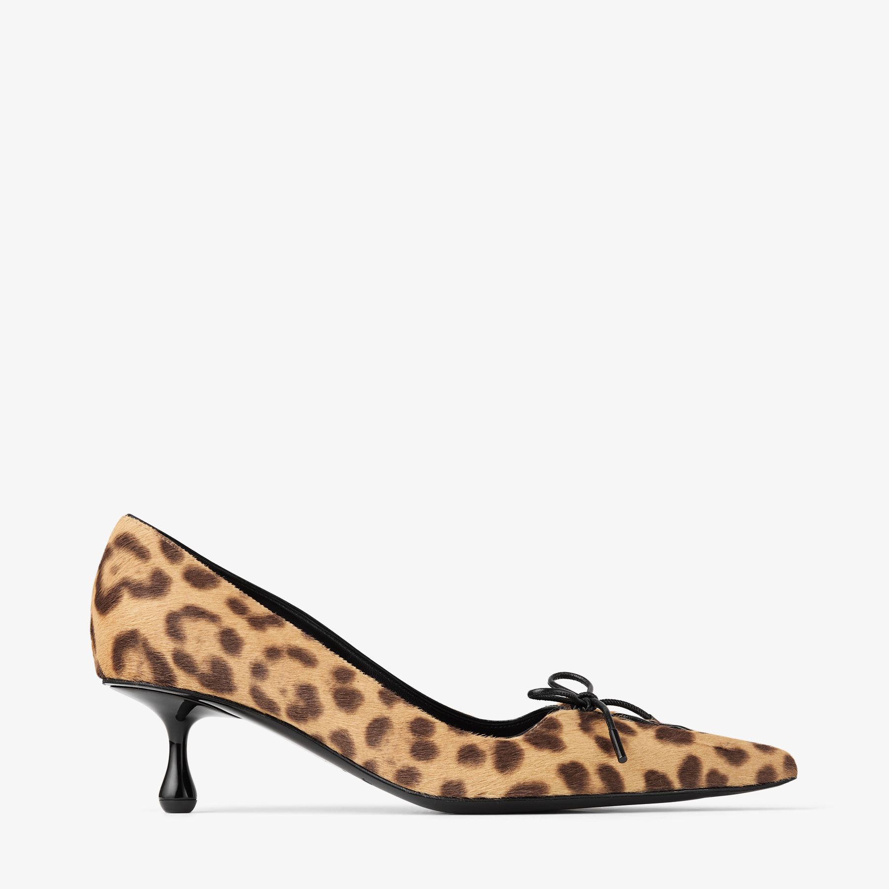 Scarlett 50 Natural Leopard Print Pony Pumps