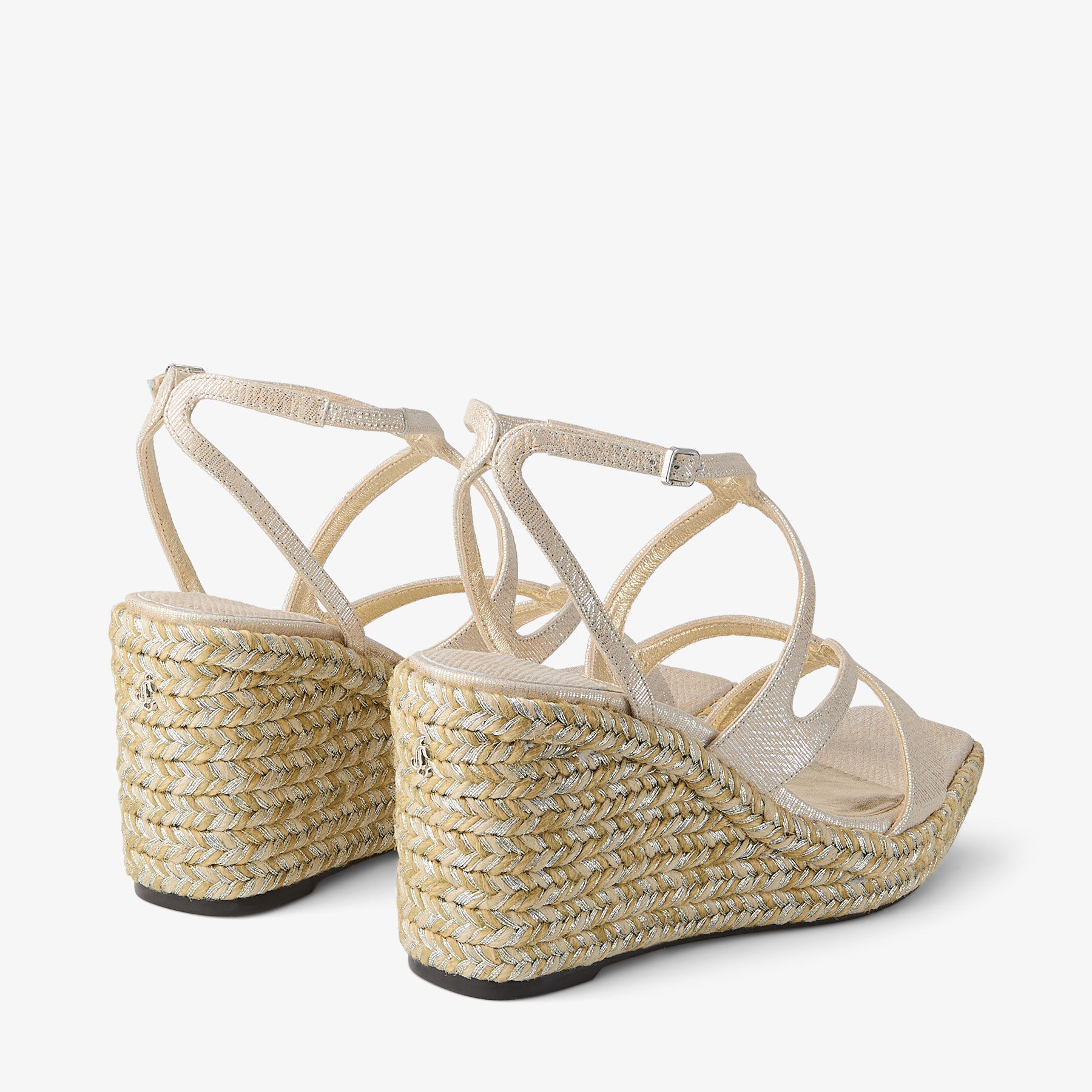 Ayla 85 Gold Metallic Leather Wedge