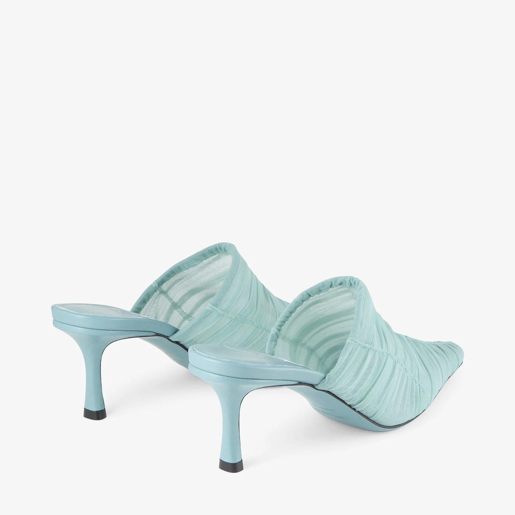 Lotta Mule 65 Teal Tulle Mules