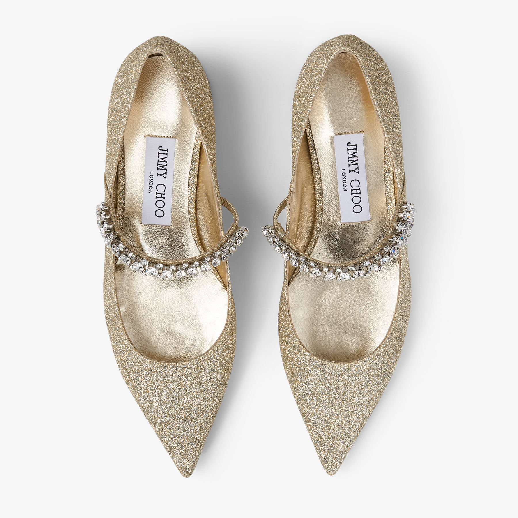 Bing Pump Flat Gold Glitter Flats