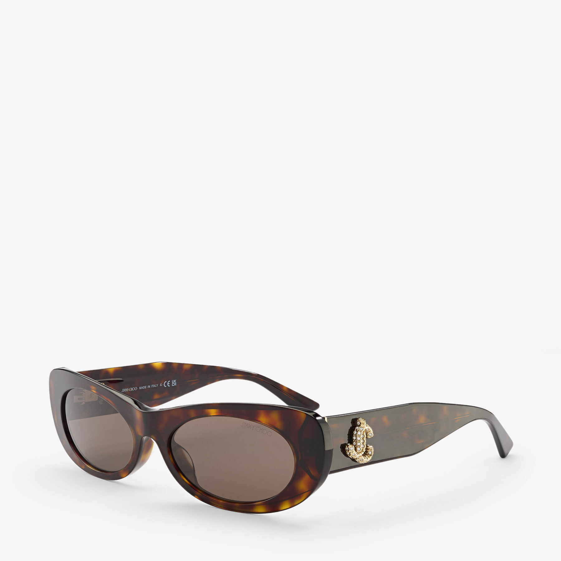 Danny  Brown Havana Oval Sunglasses