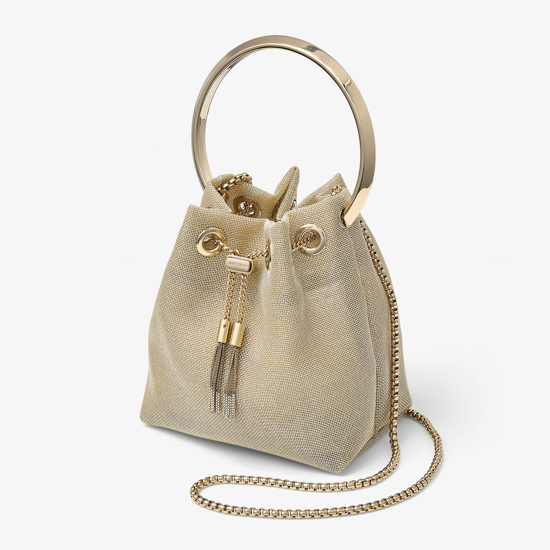 Bon Bon Champagne Metallic Mesh Bag