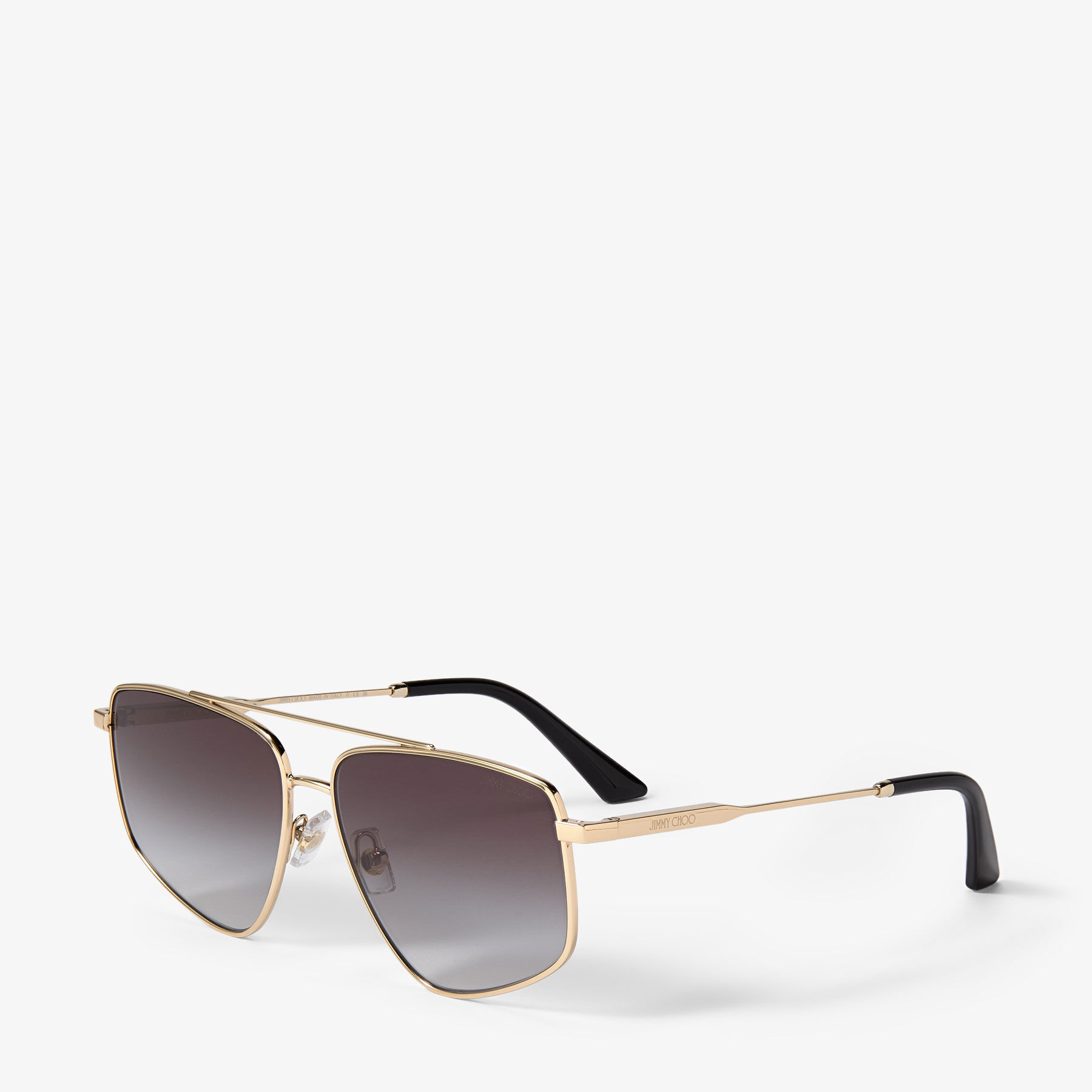 Alyssa Pale Gold Aviator Sunglasses