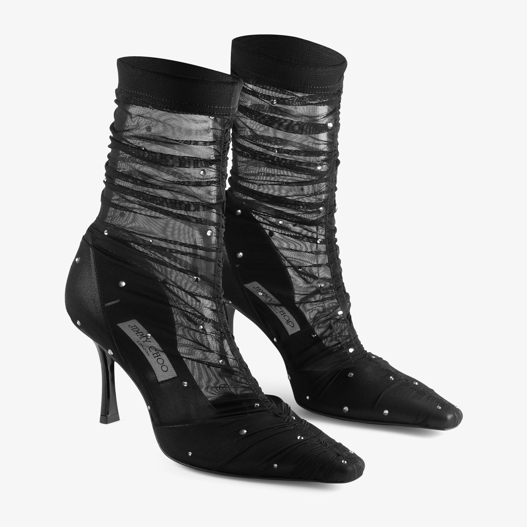 Lotta Ankle Boot 85 Black Tulle Ankle Boots