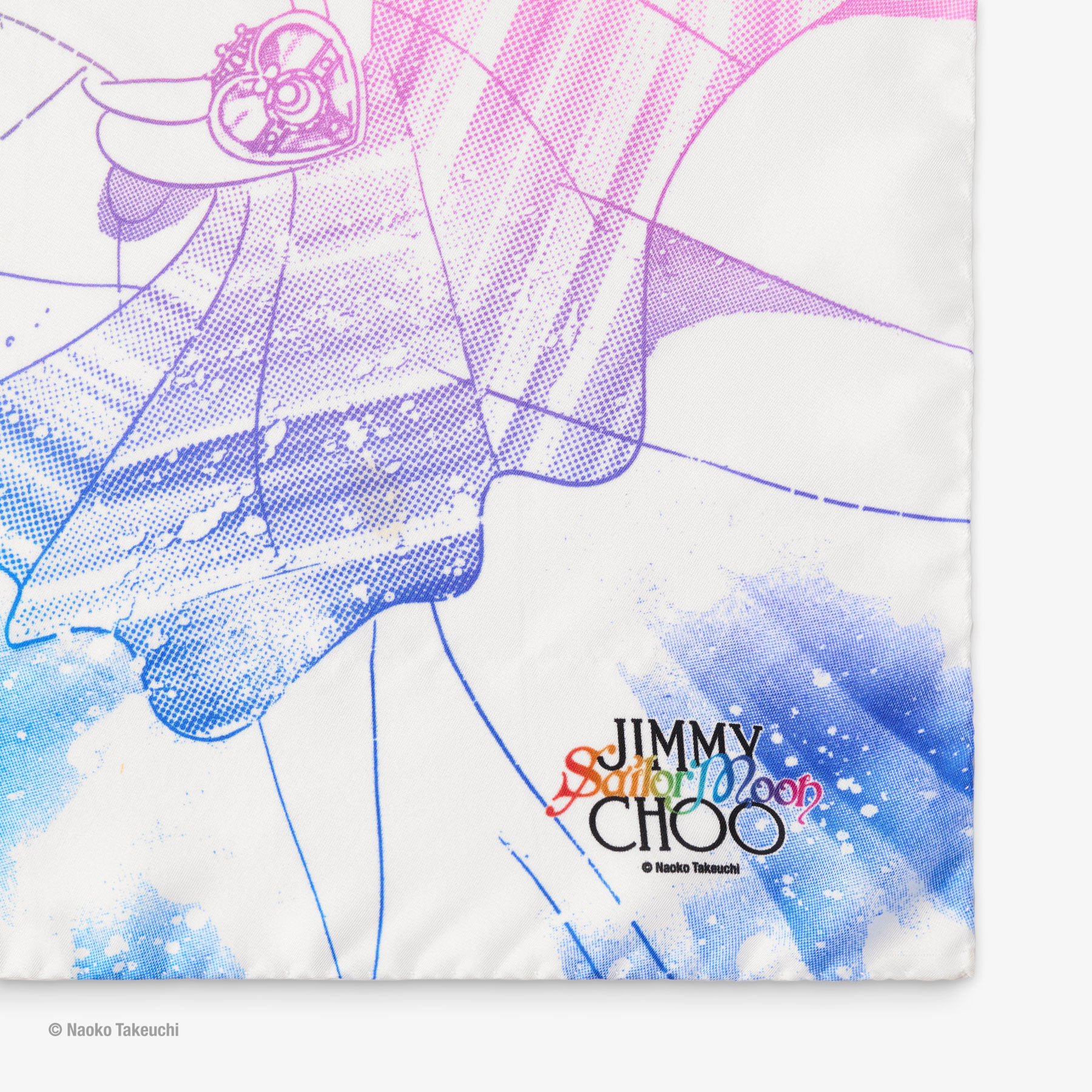 Super Sailor Moon Foulard Multicolour Manga Print Silk Scarf