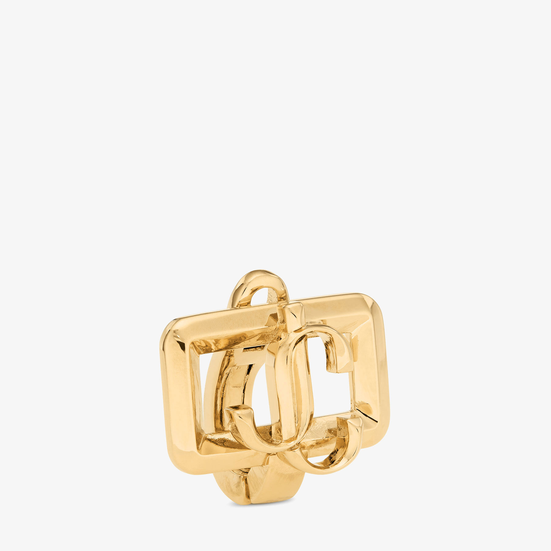 Square JC Earring Gold-Finish Square Earrings