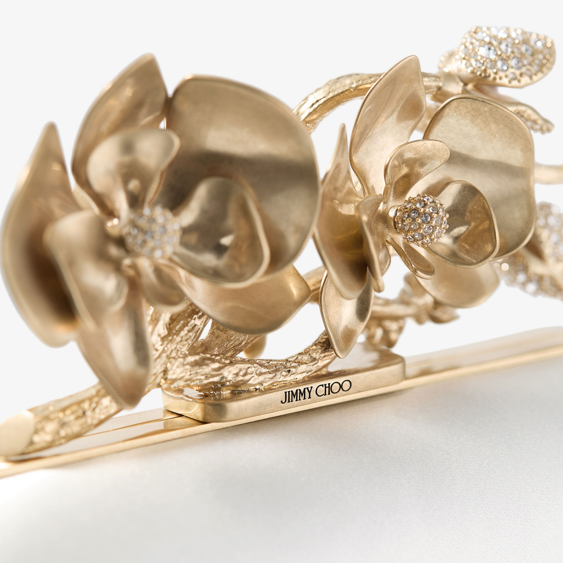 Cloud Ivory Satin Clutch Bag