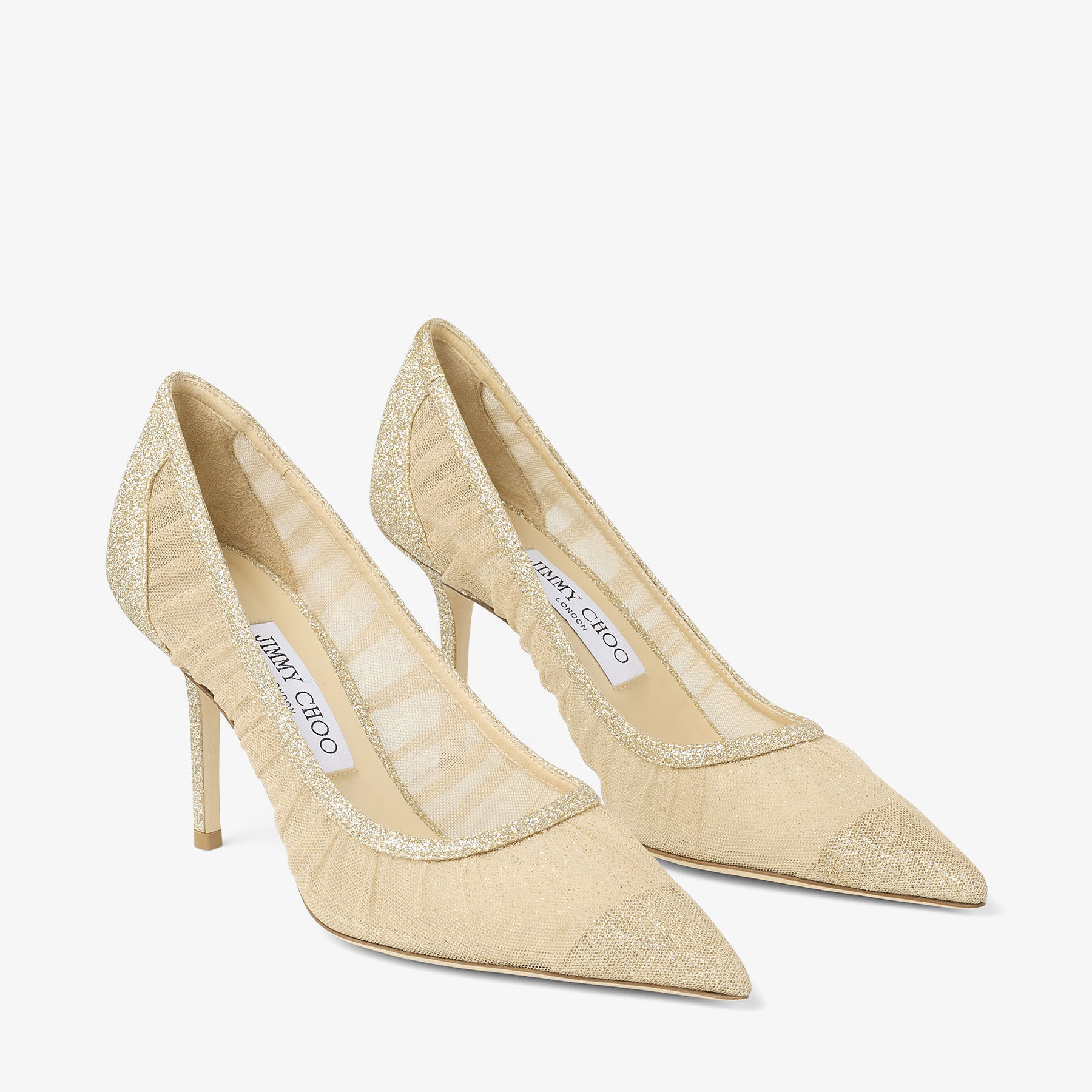 Love 85 Gold Glitter Pumps