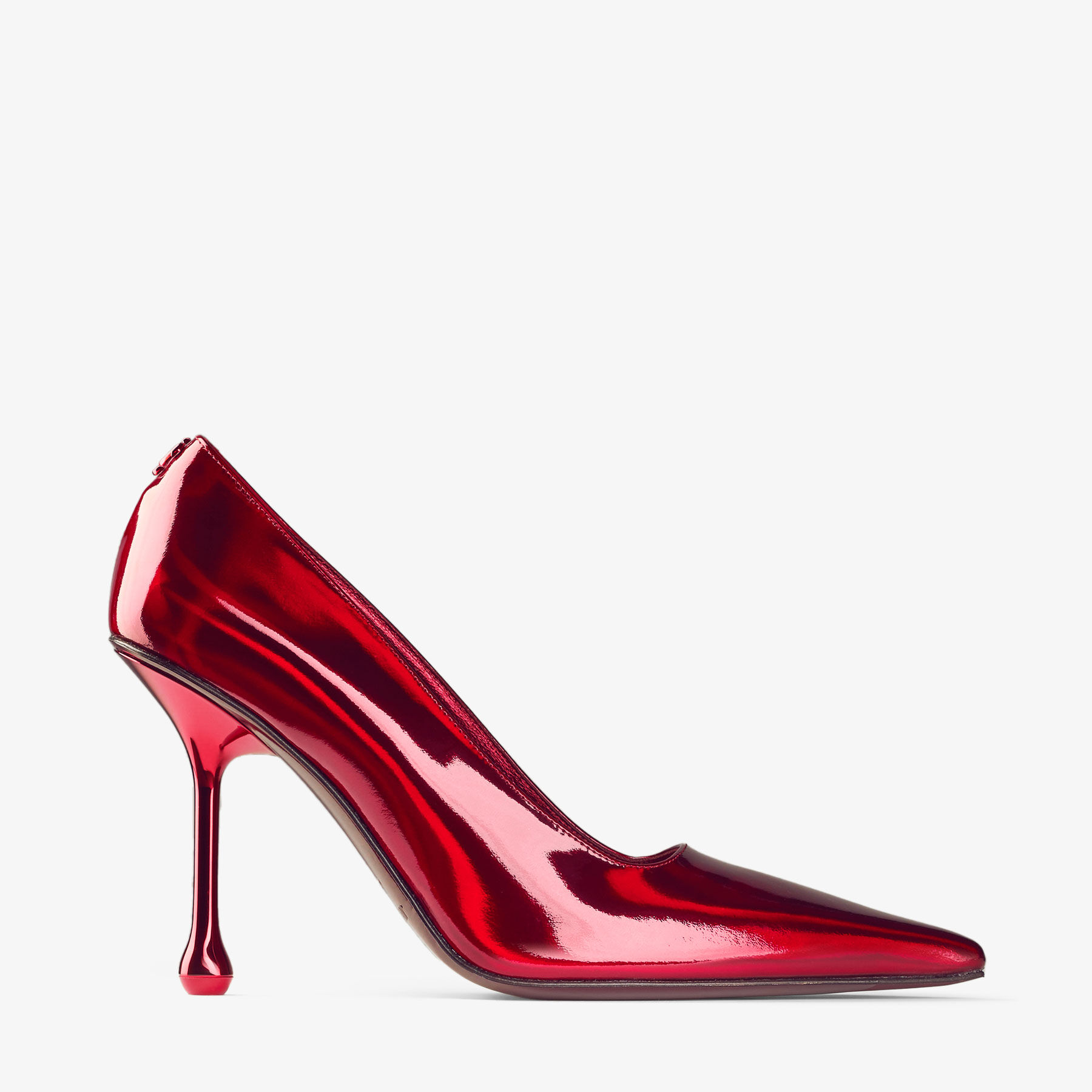 Ixia 95 Ruby Red Leather Pumps