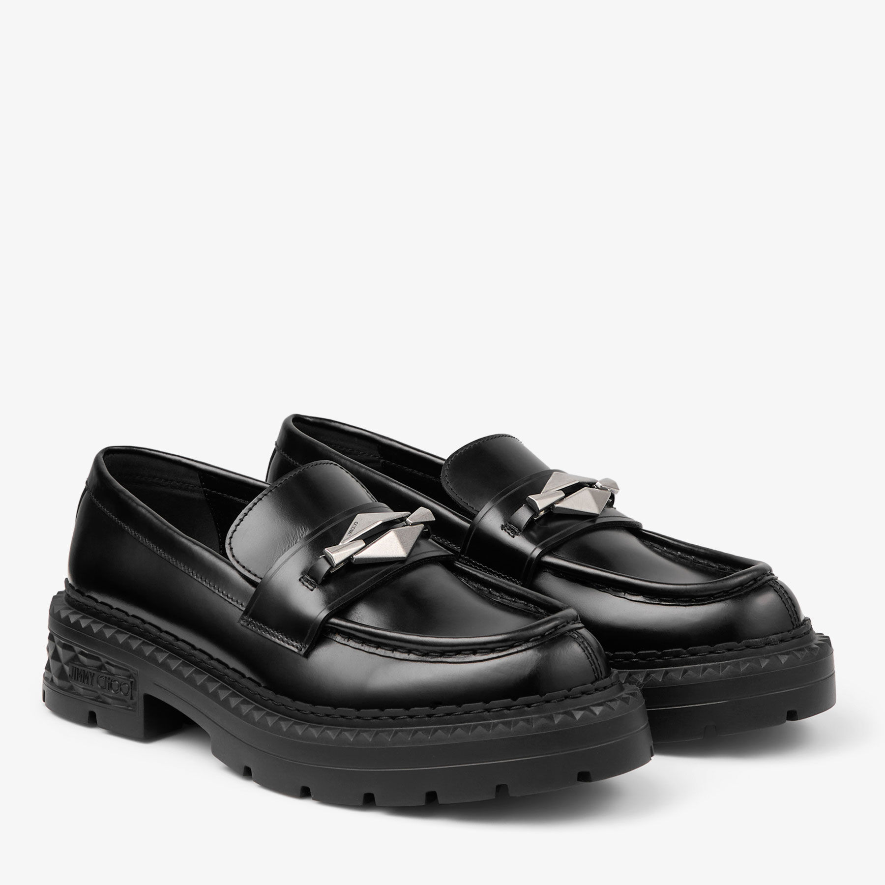 Marlow Diamond M Black Leather Shoes