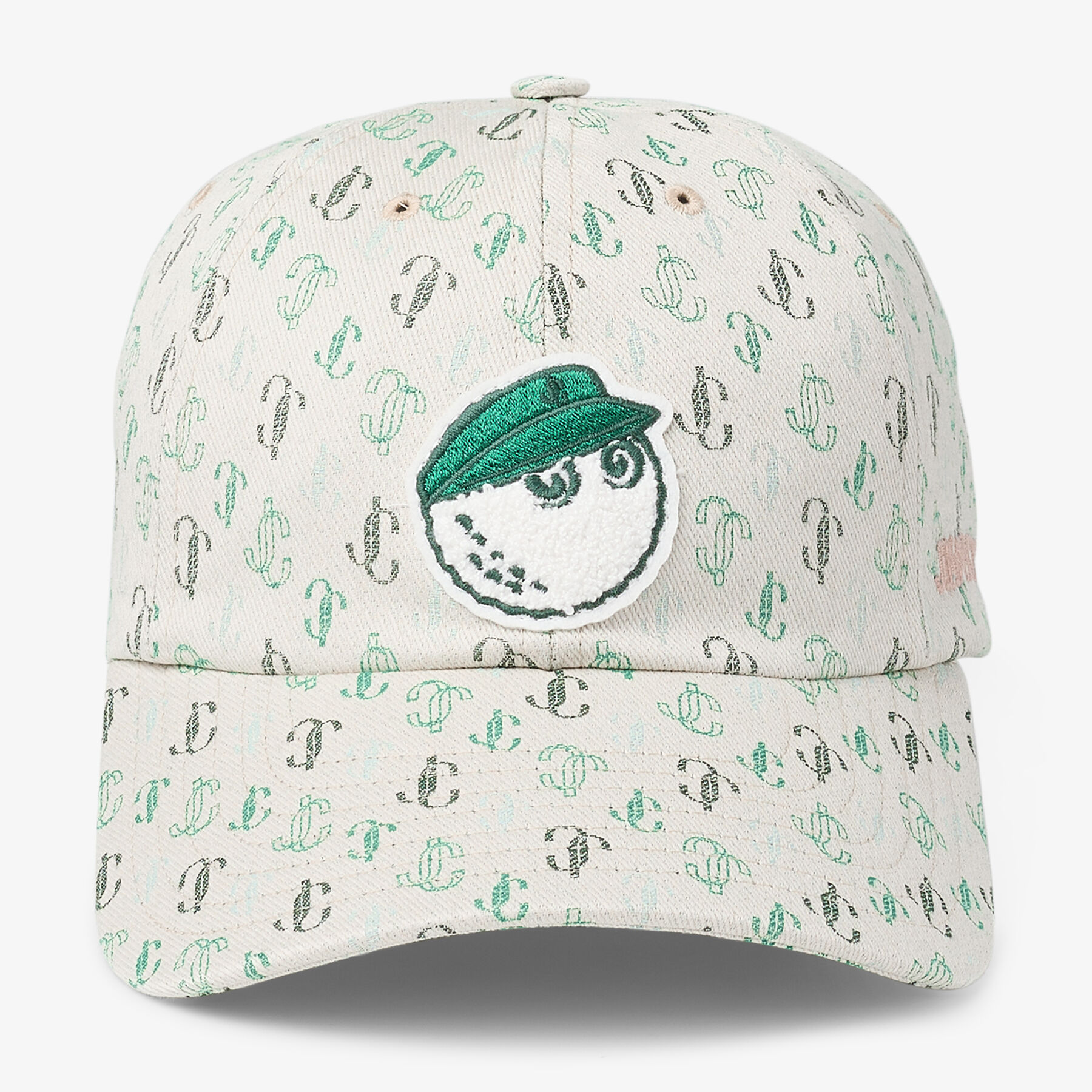 Jimmy Choo / Malbon 2.0 Monogram Cap Monogram Embroidered Cotton Cap