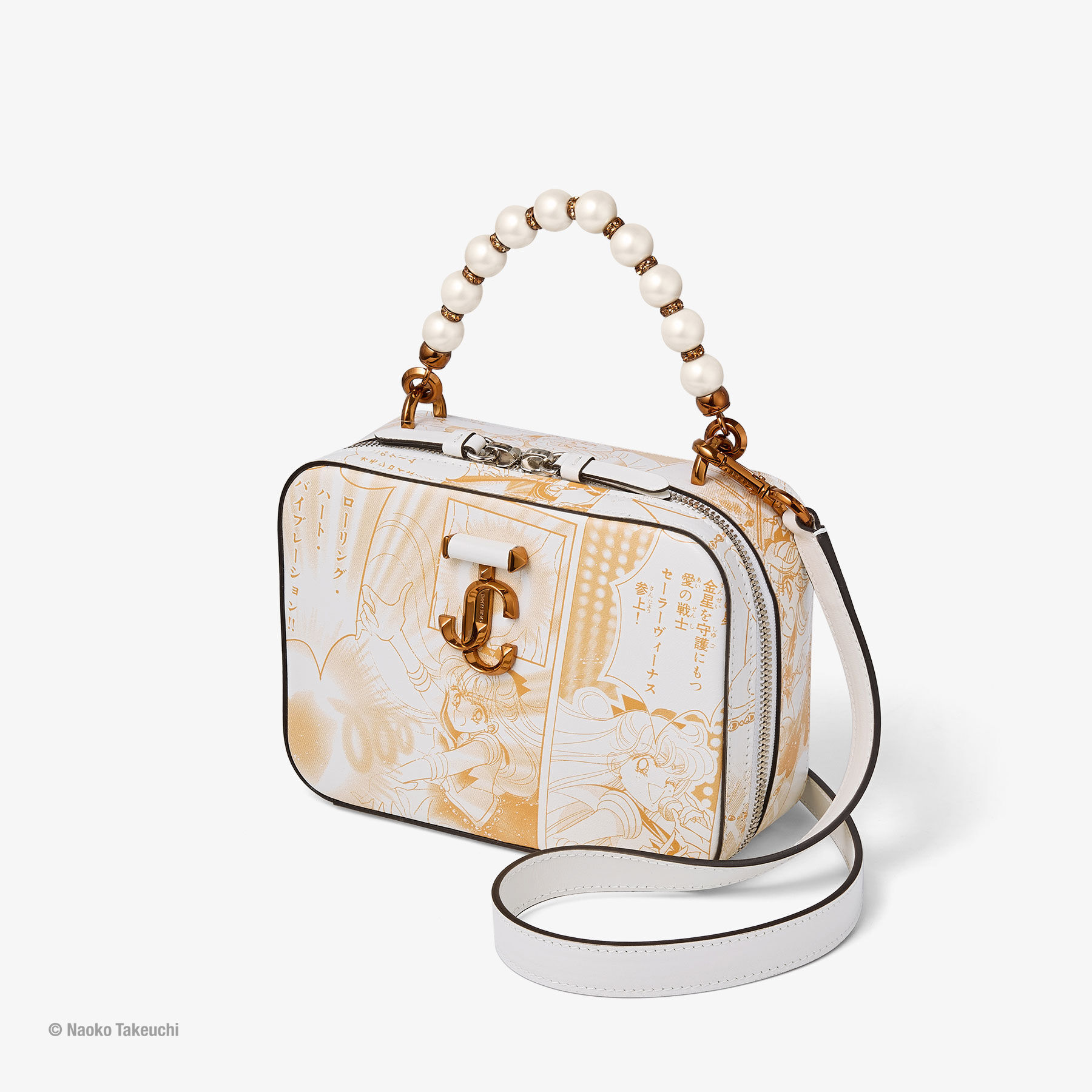 Sailor Venus Avenue Vanity Bag Orange Manga Print Leather Handbag