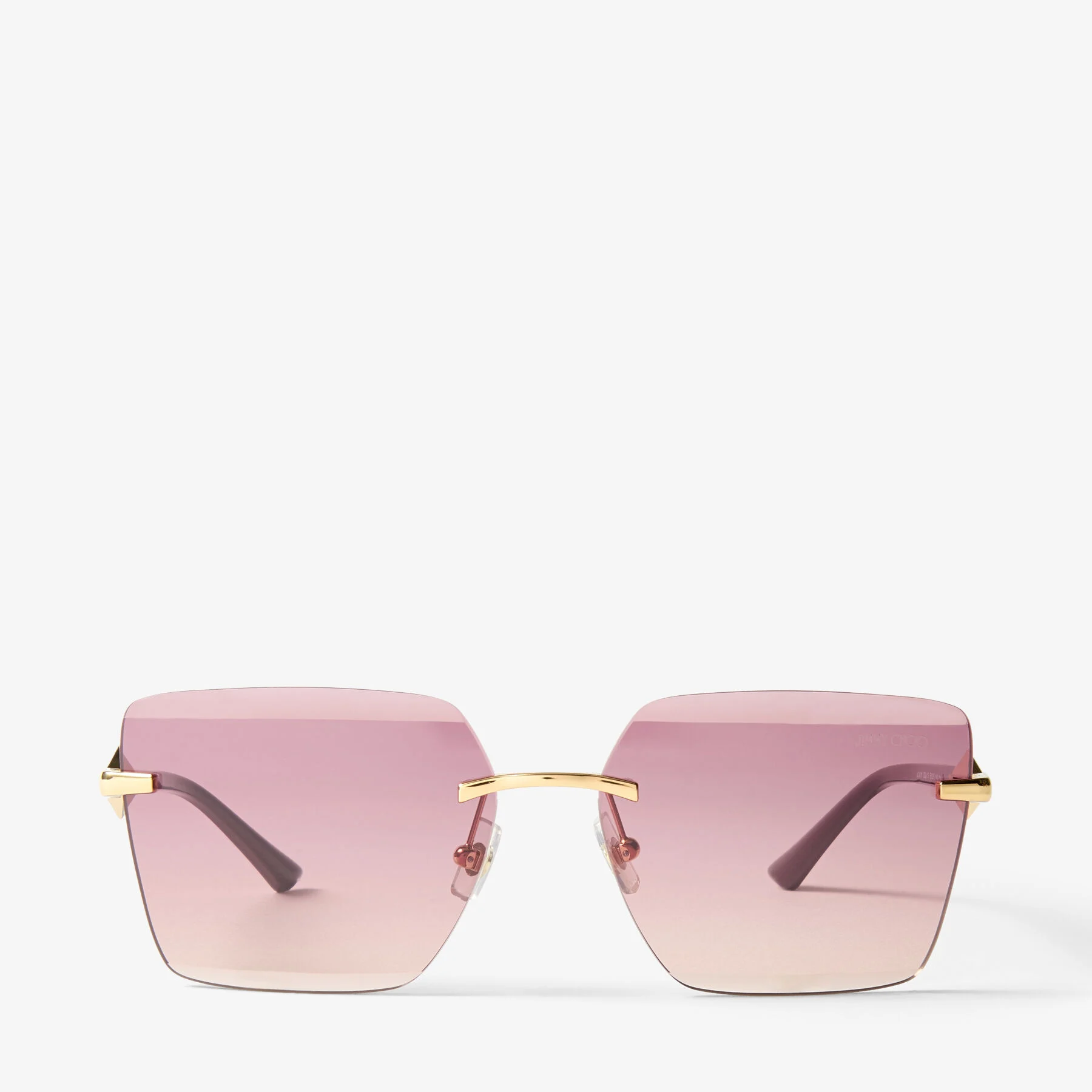 Isaline Gold Cranberry Square Sunglasses