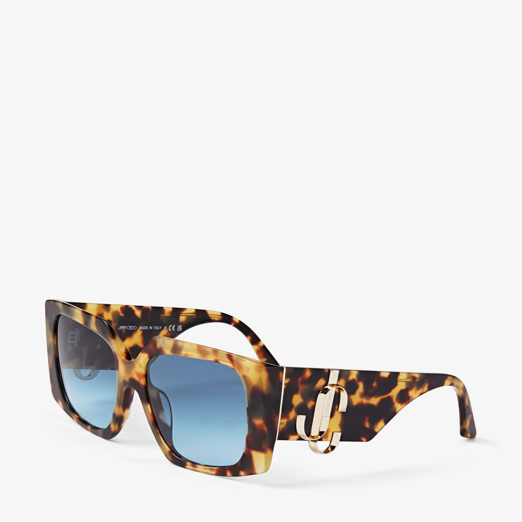 Ariana Yellow Havana Square Frame Sunglasses