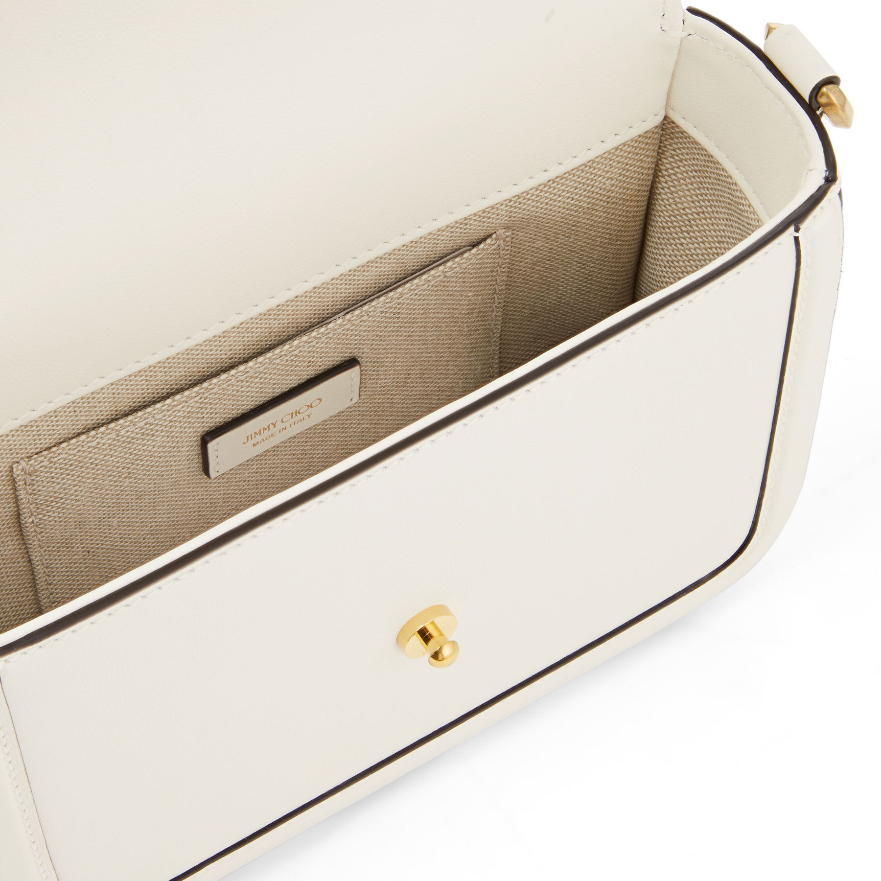 Diamond Crossbody Latte Smooth Calf Leather Crossbody Bag