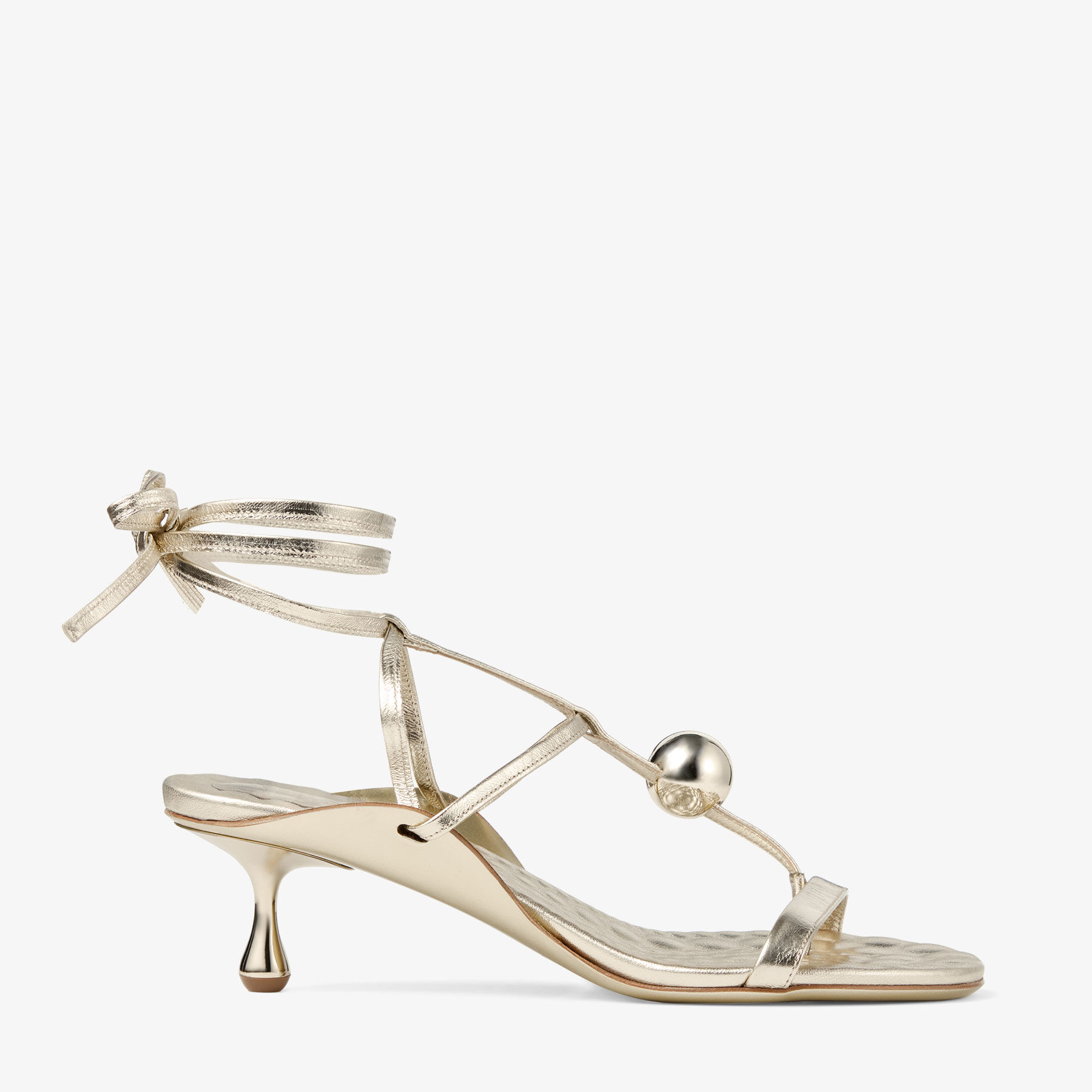 Zyra 50 Gold Vintage Metallic Leather Sandals