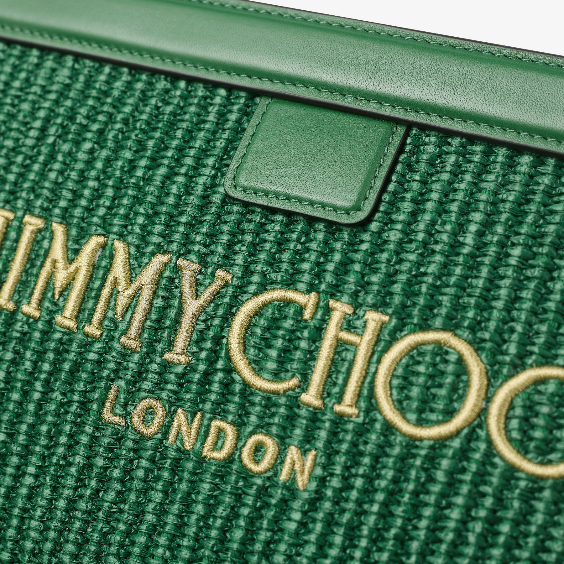 Avenue Pouch Green Rafia Pouch