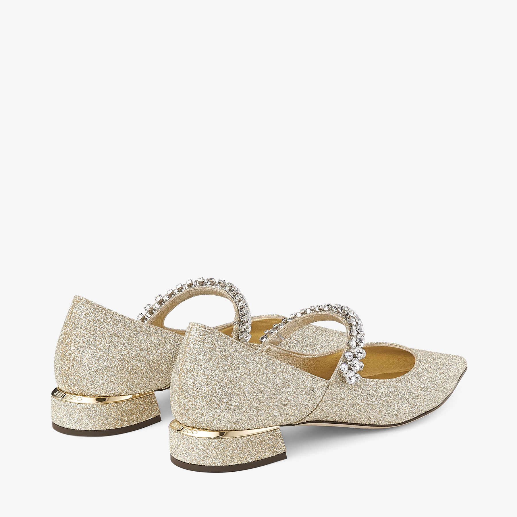 Bing Pump Flat Gold Glitter Flats
