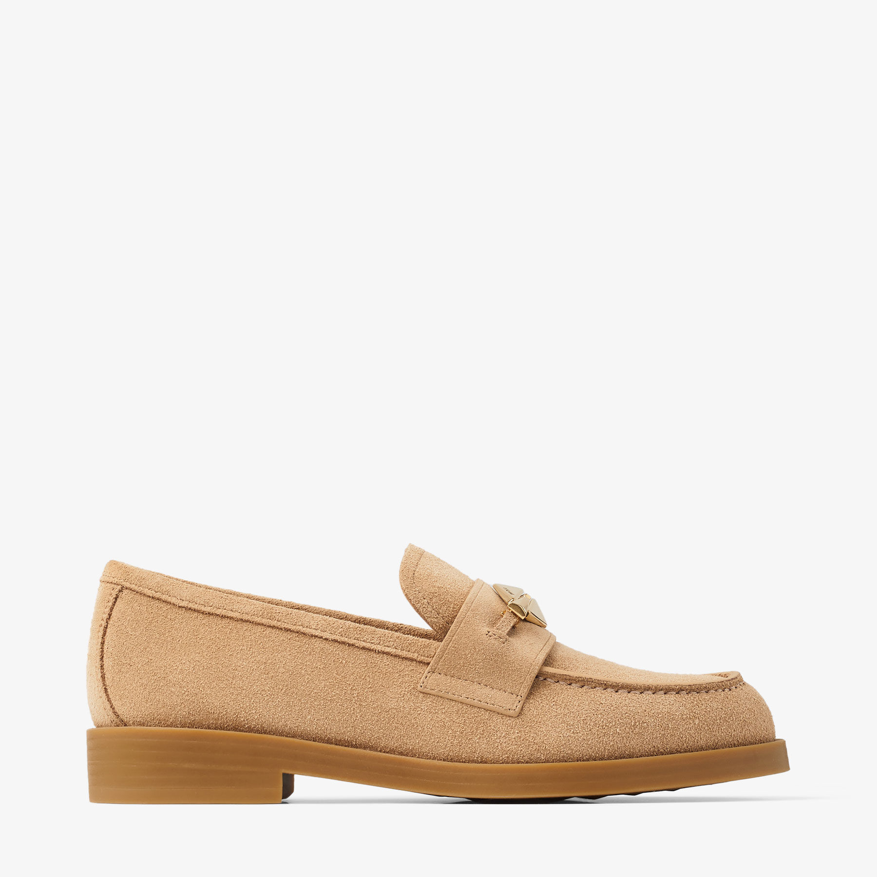 Maddie Diamond Biscuit Suede Loafers