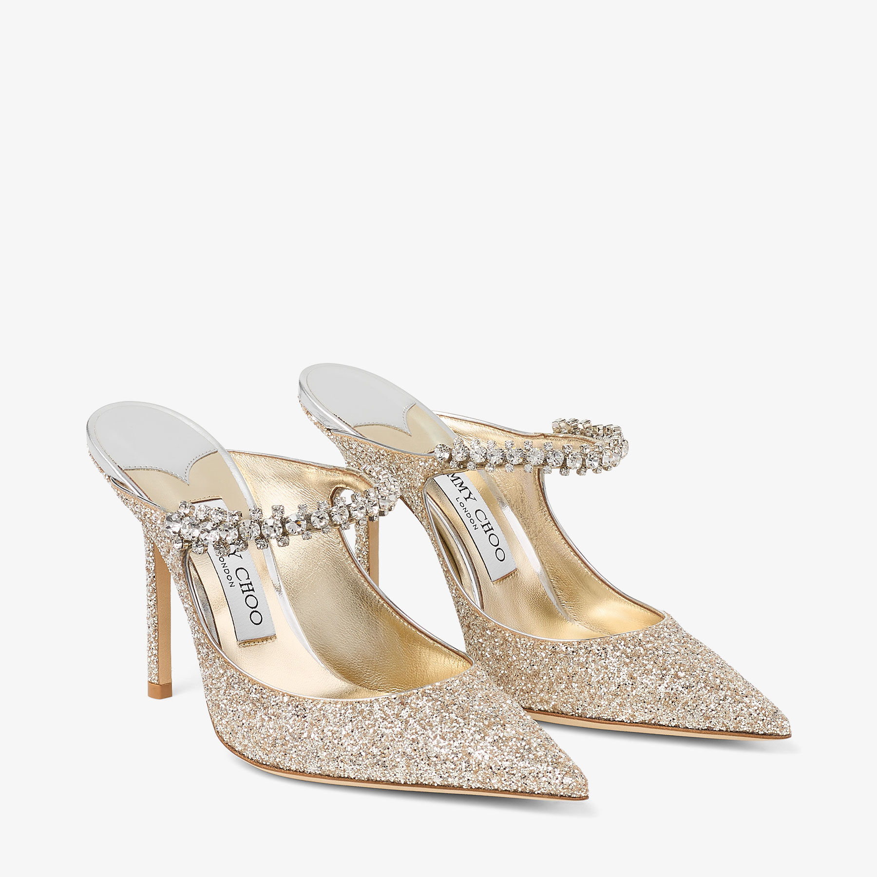 Bing 100 Sand Glitter Fabric Mules