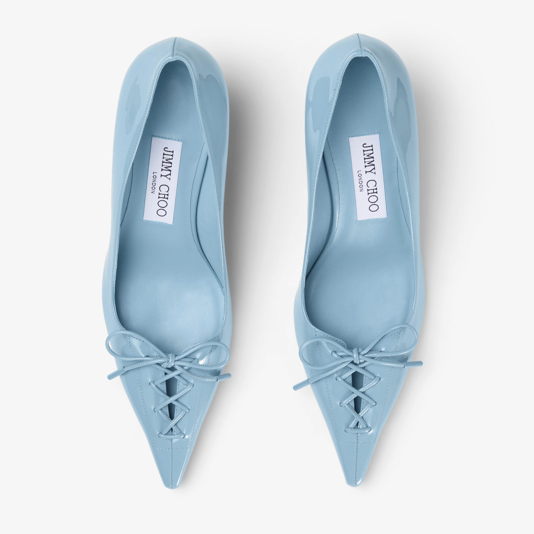 Scarlett 50 Dusty Blue Patent Leather Pumps