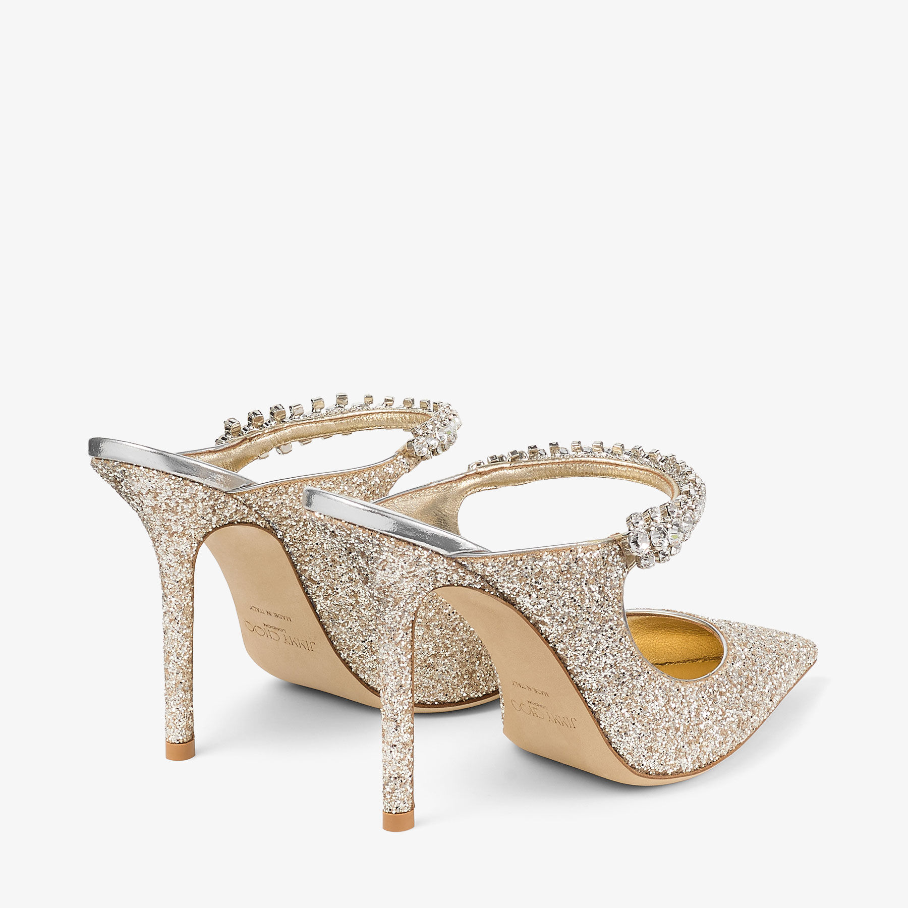 Bing 100 Sand Glitter Fabric Mules