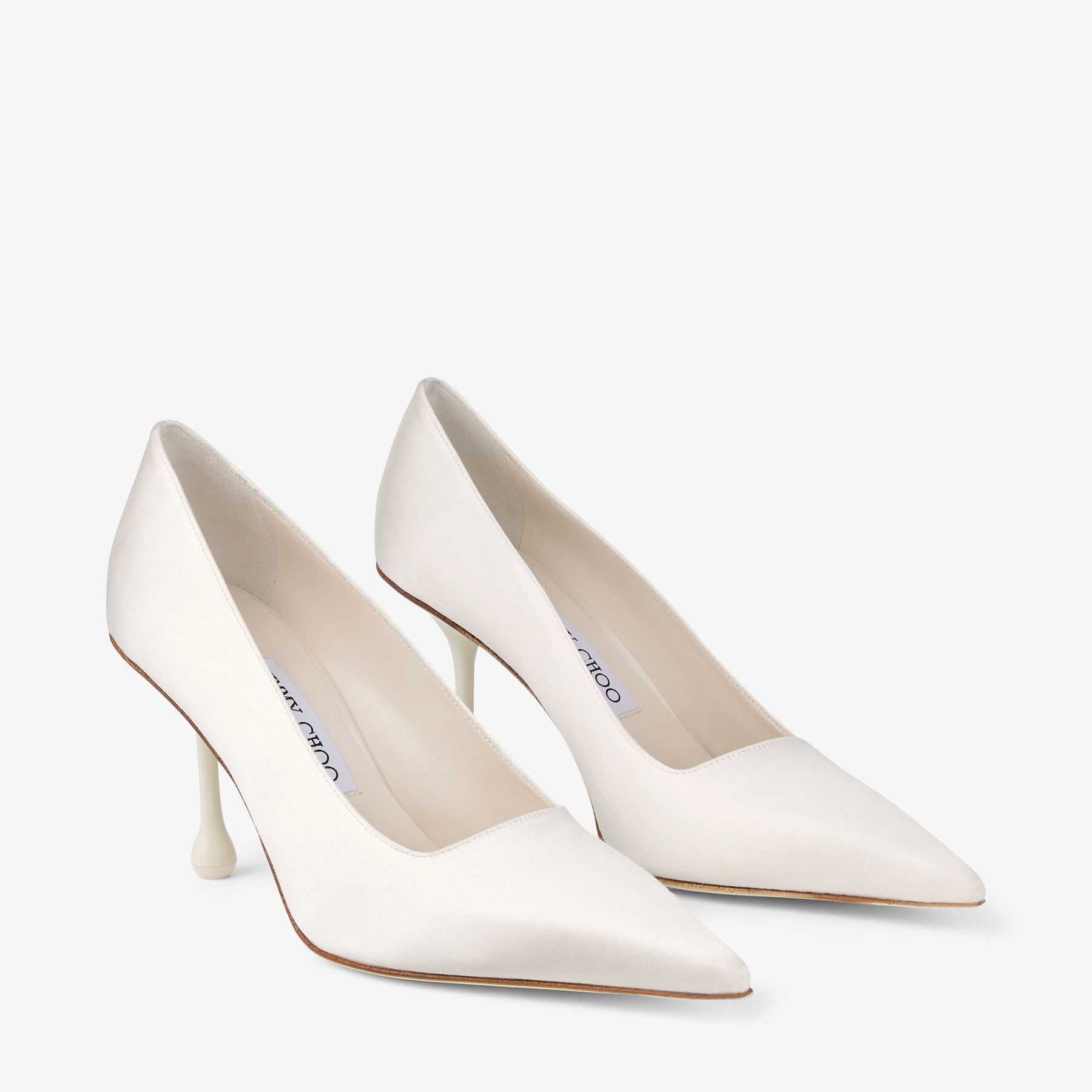 Ixia 80 Ivory Satin Pumps