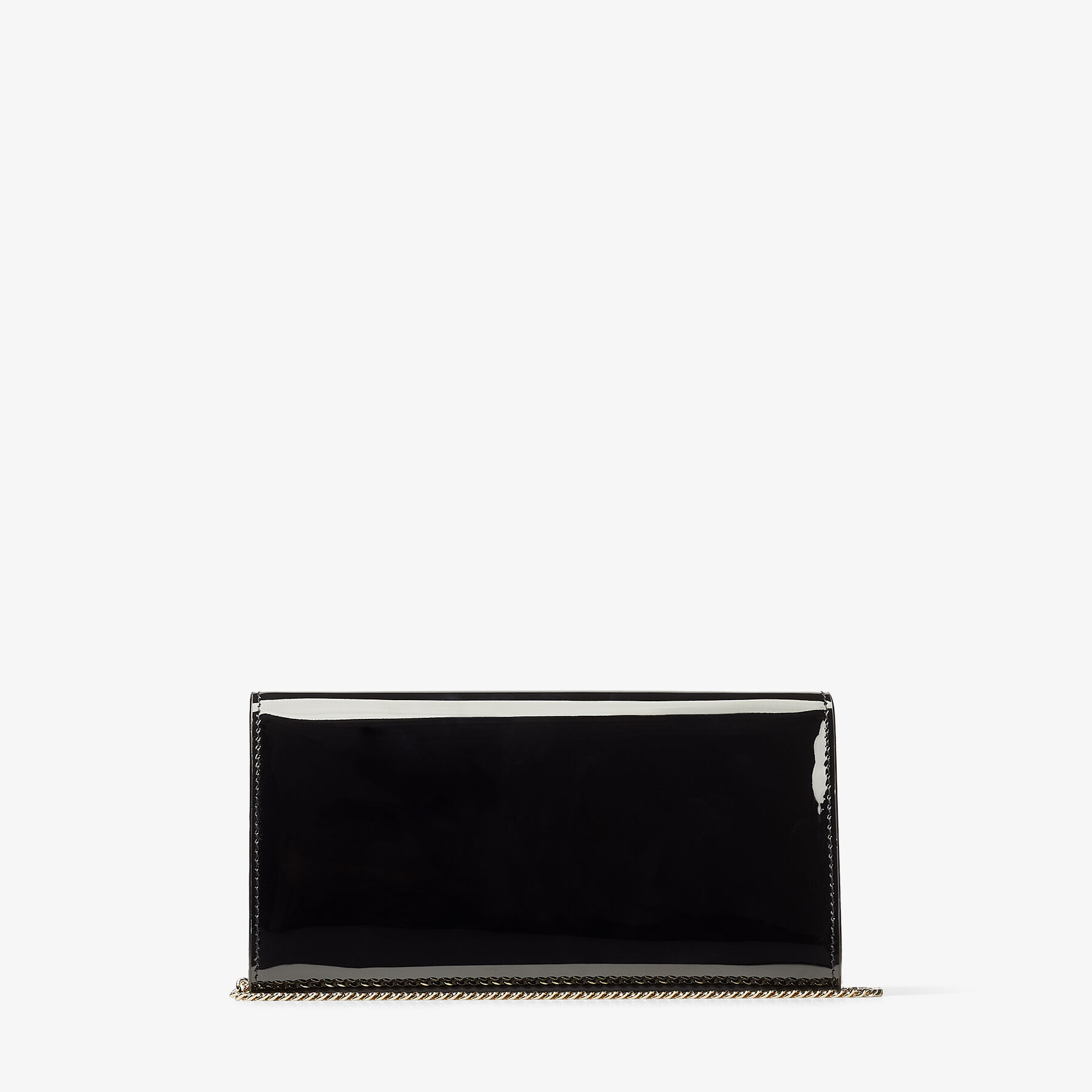 Emmie Black Patent Leather Clutch Bag