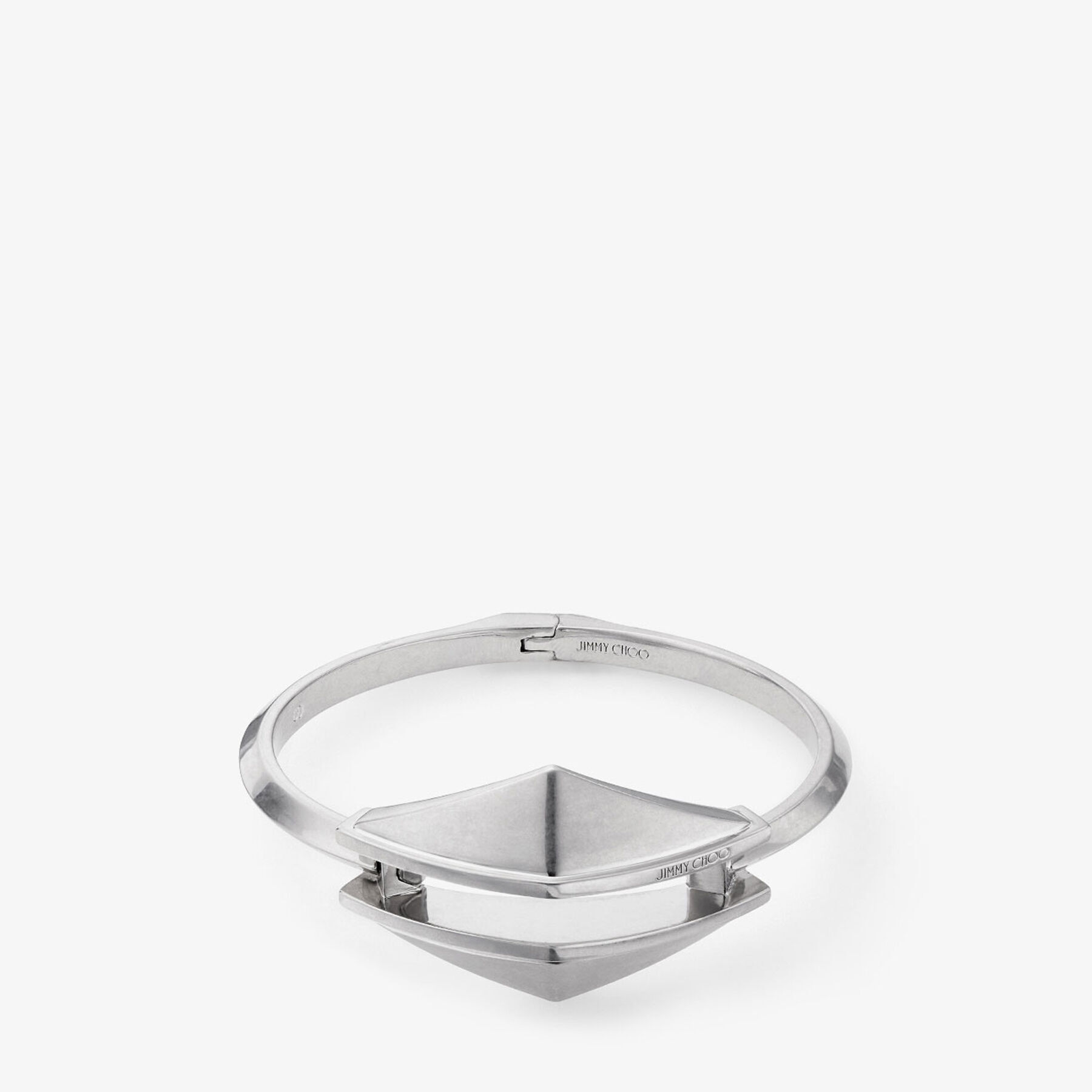 Diamond Link Cuff Silver Finish Cuff Bracelet