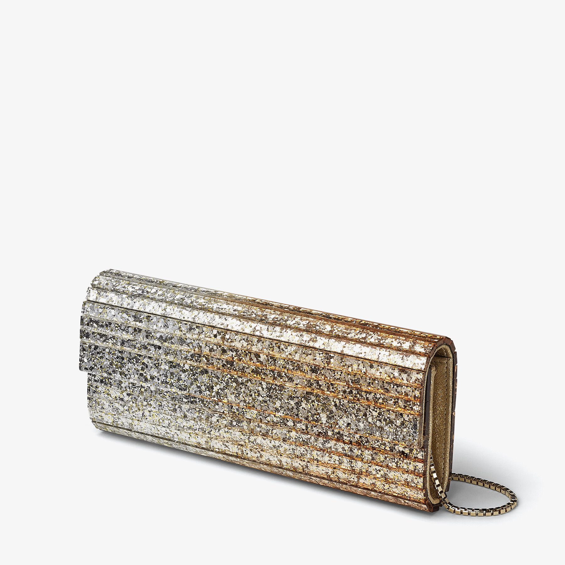 Sweetie Metallic Dégradé Glitter Plexi  Clutch Bag